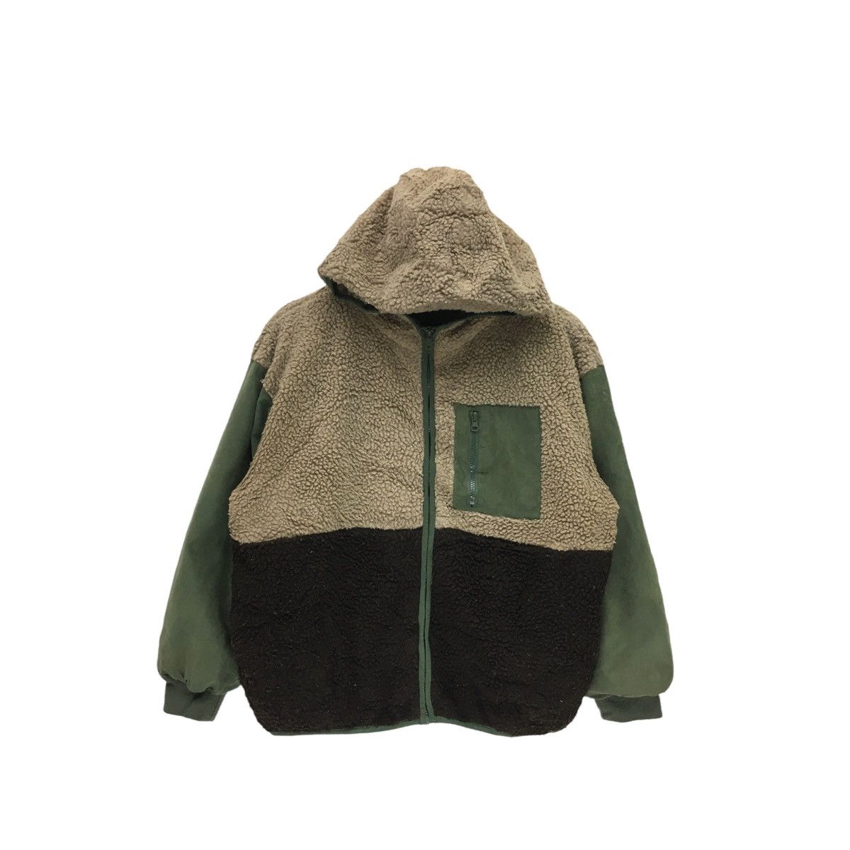 Japanese Brand × Vintage Vintage Fleece Hoddie Jacket Knit Outwears Size US S / EU 44-46 / 1 - 1 Thumbnail