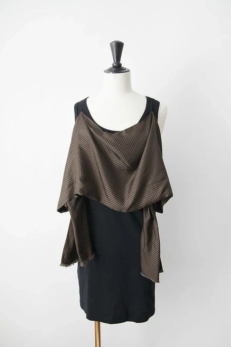 image of Maison Margiela Ss11 Extra Fabric Dress in Black, Women's (Size Medium)