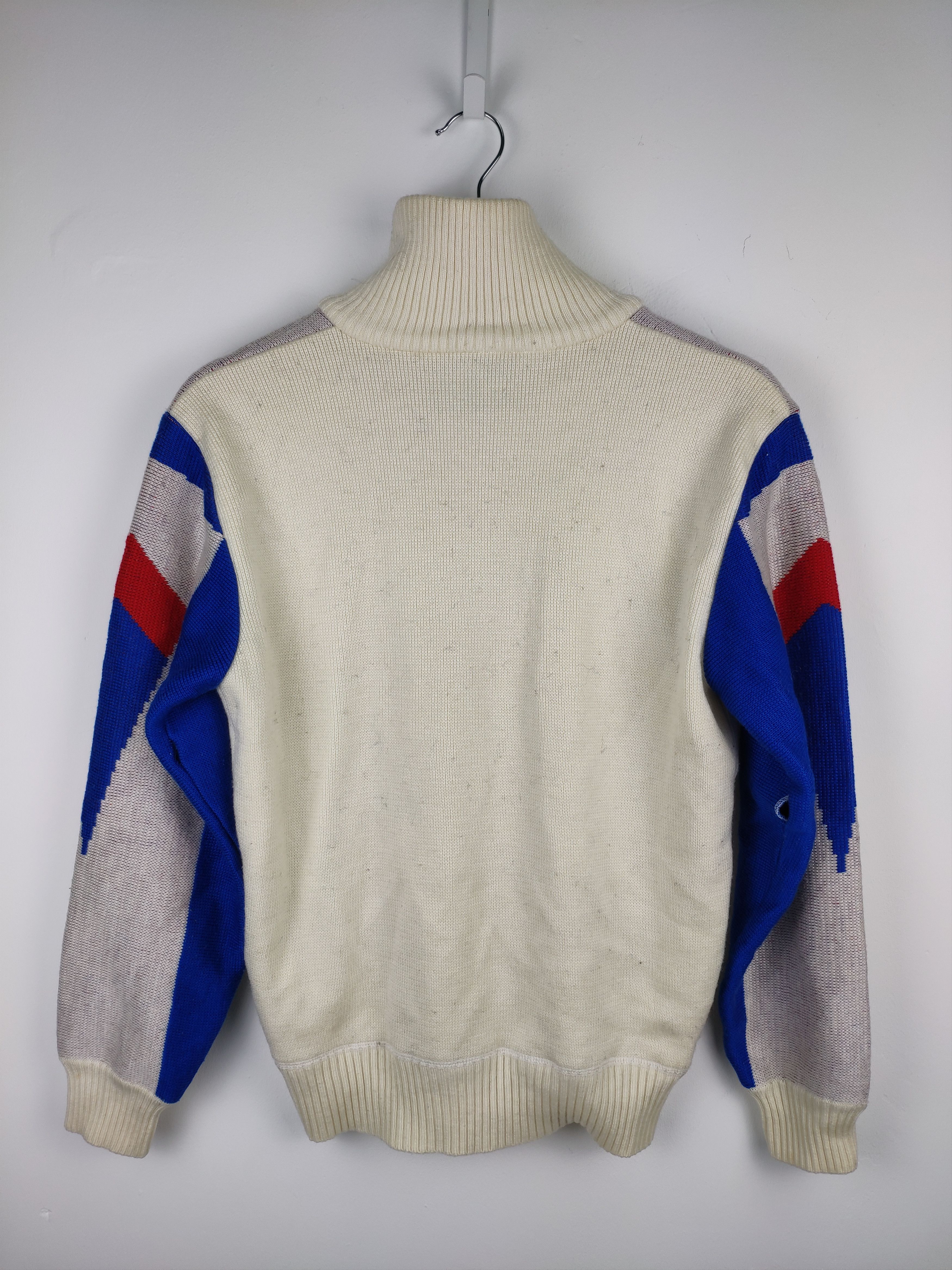 Asics × Vintage Vintage Asics Wool Knit Sweater Half Zipper Size US S / EU 44-46 / 1 - 8 Thumbnail