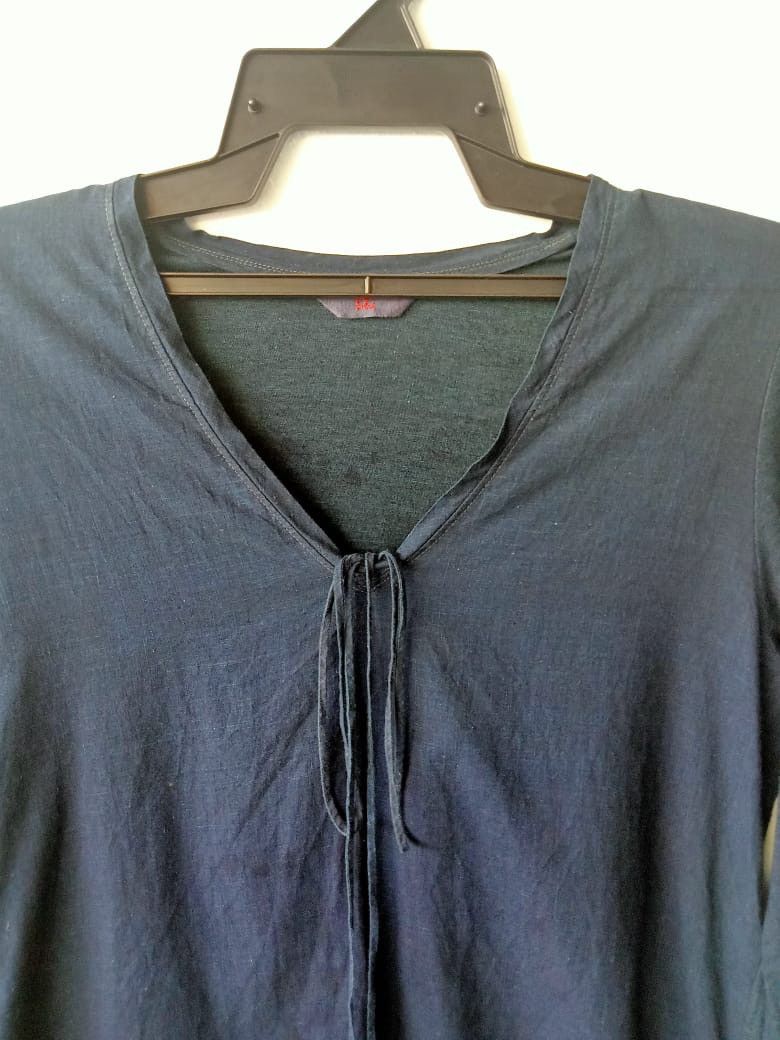 45rpm 45RPM Indigo Blue Cotton Blouse Size M / US 6-8 / IT 42-44 - 2 Thumbnail