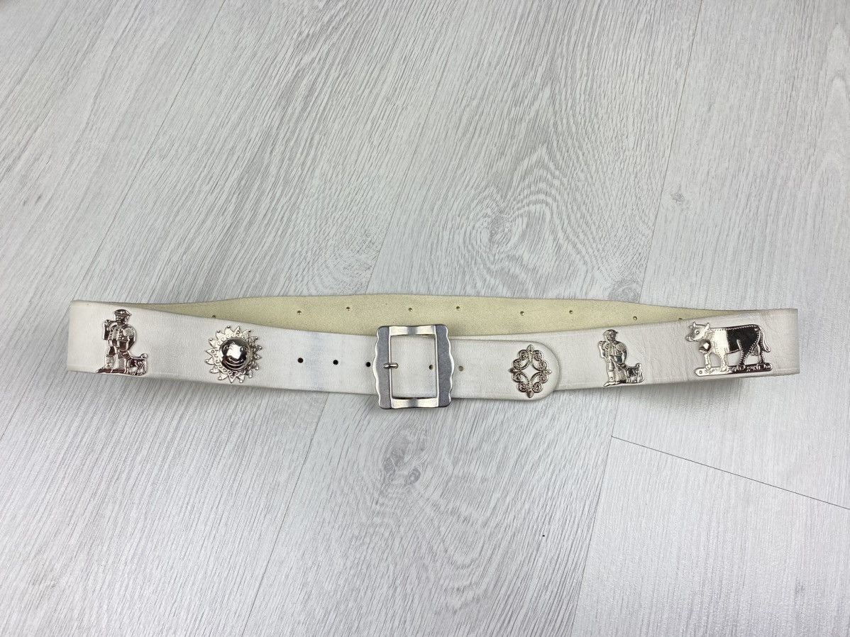 Etro Vintage Etro Leather Belt Y2K Avant Garde Diesel Size ONE SIZE - 2 Thumbnail