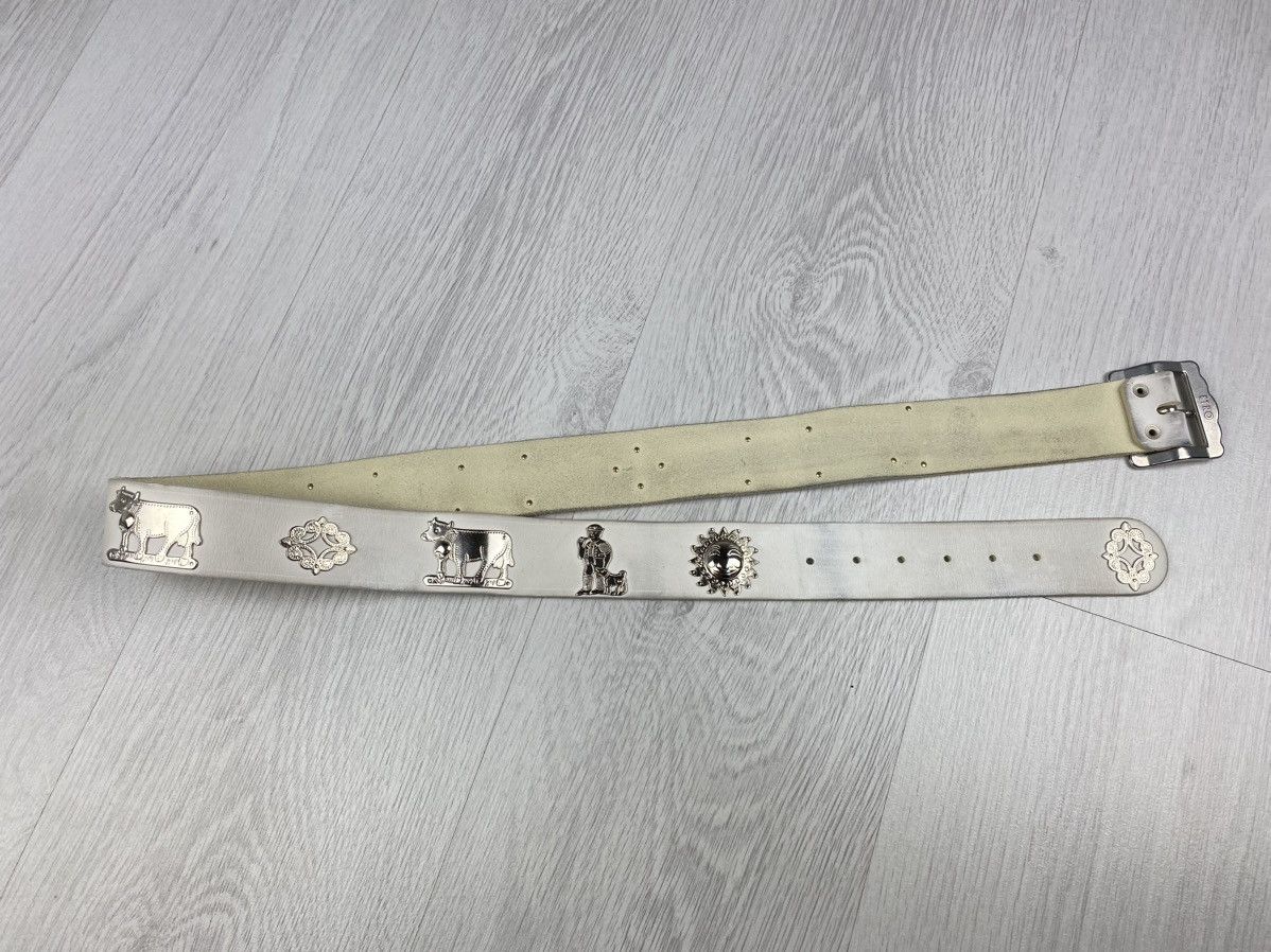 Etro Vintage Etro Leather Belt Y2K Avant Garde Diesel Size ONE SIZE - 4 Thumbnail