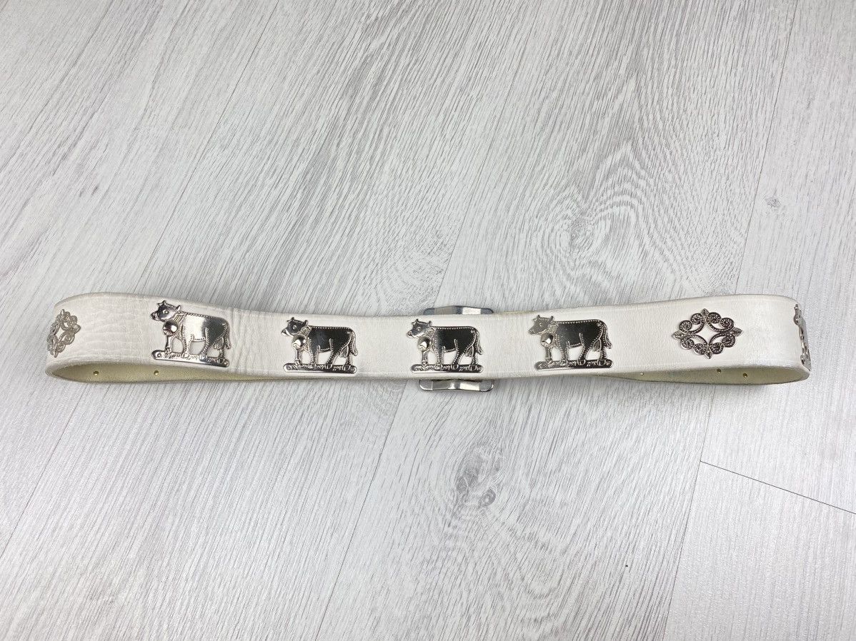 Etro Vintage Etro Leather Belt Y2K Avant Garde Diesel Size ONE SIZE - 5 Thumbnail