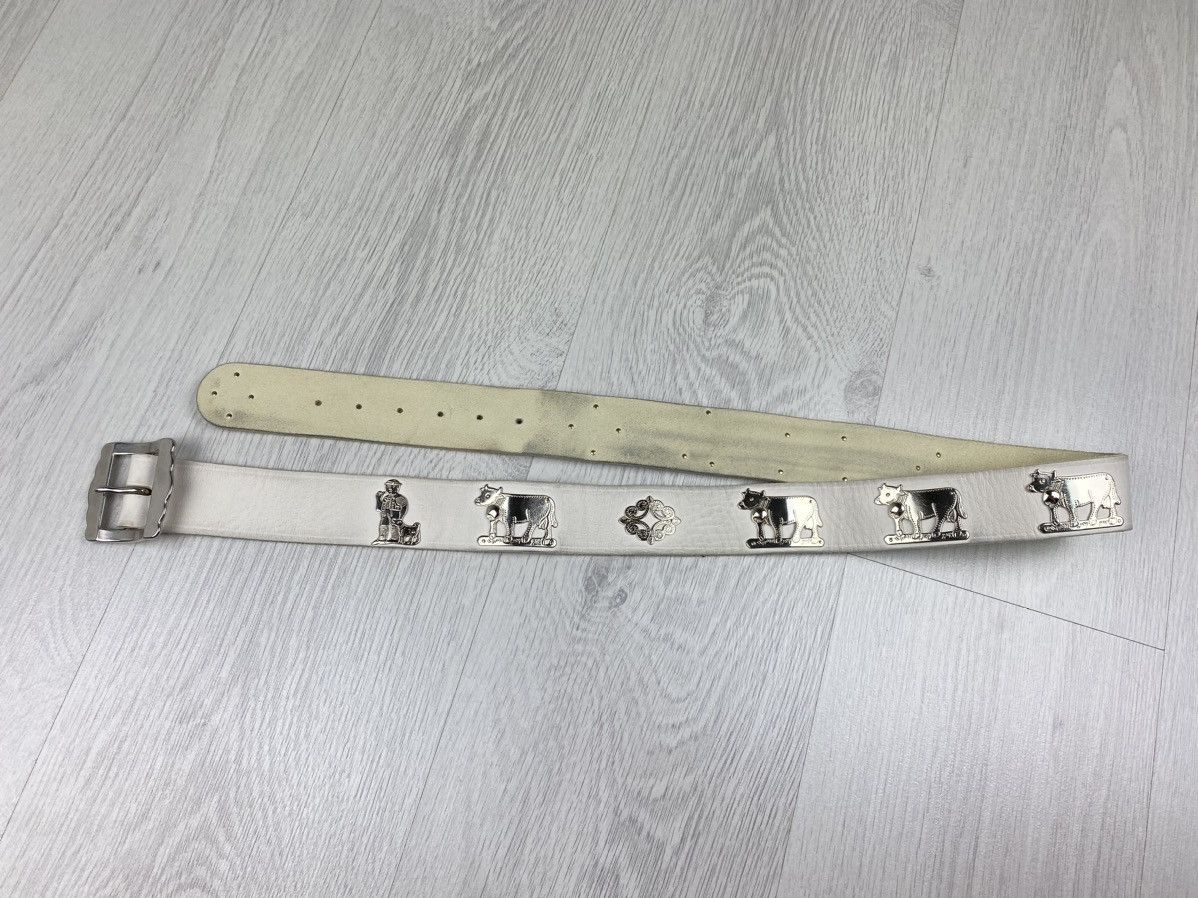 Etro Vintage Etro Leather Belt Y2K Avant Garde Diesel Size ONE SIZE - 3 Thumbnail