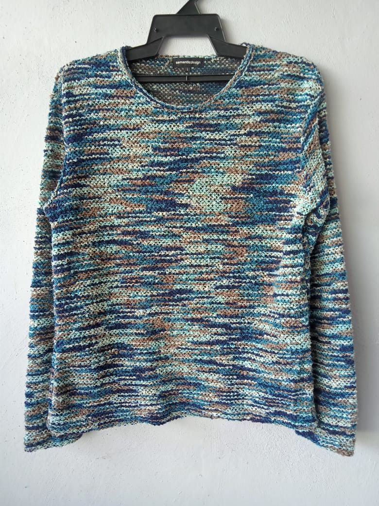 Japanese Brand Semantic Design Multicolor Abstract Sweater Size M / US 6-8 / IT 42-44 - 1 Thumbnail