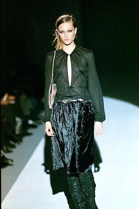 AW99 velvet skirt
