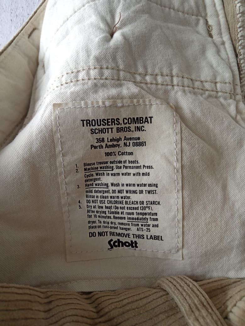Schott Vintage Schott Trousers Combat Baggy Corduroy Pants Size US 32 / EU 48 - 9 Thumbnail