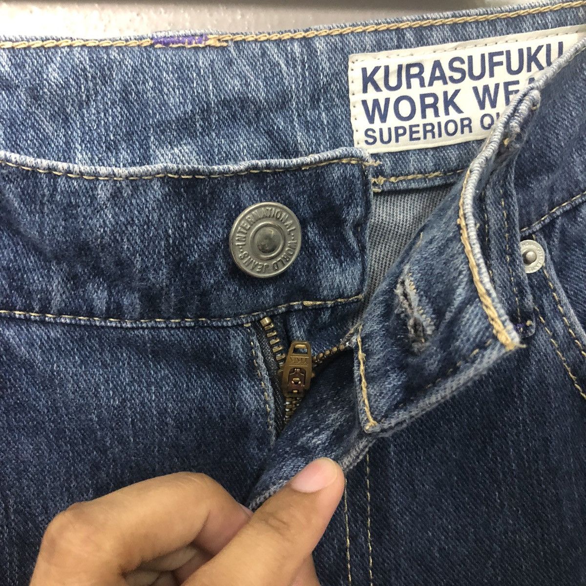 Vintage Vintage Kurasufuku Work Wear Jeans Distressed Denim Pants Size US 30 / EU 46 - 7 Thumbnail