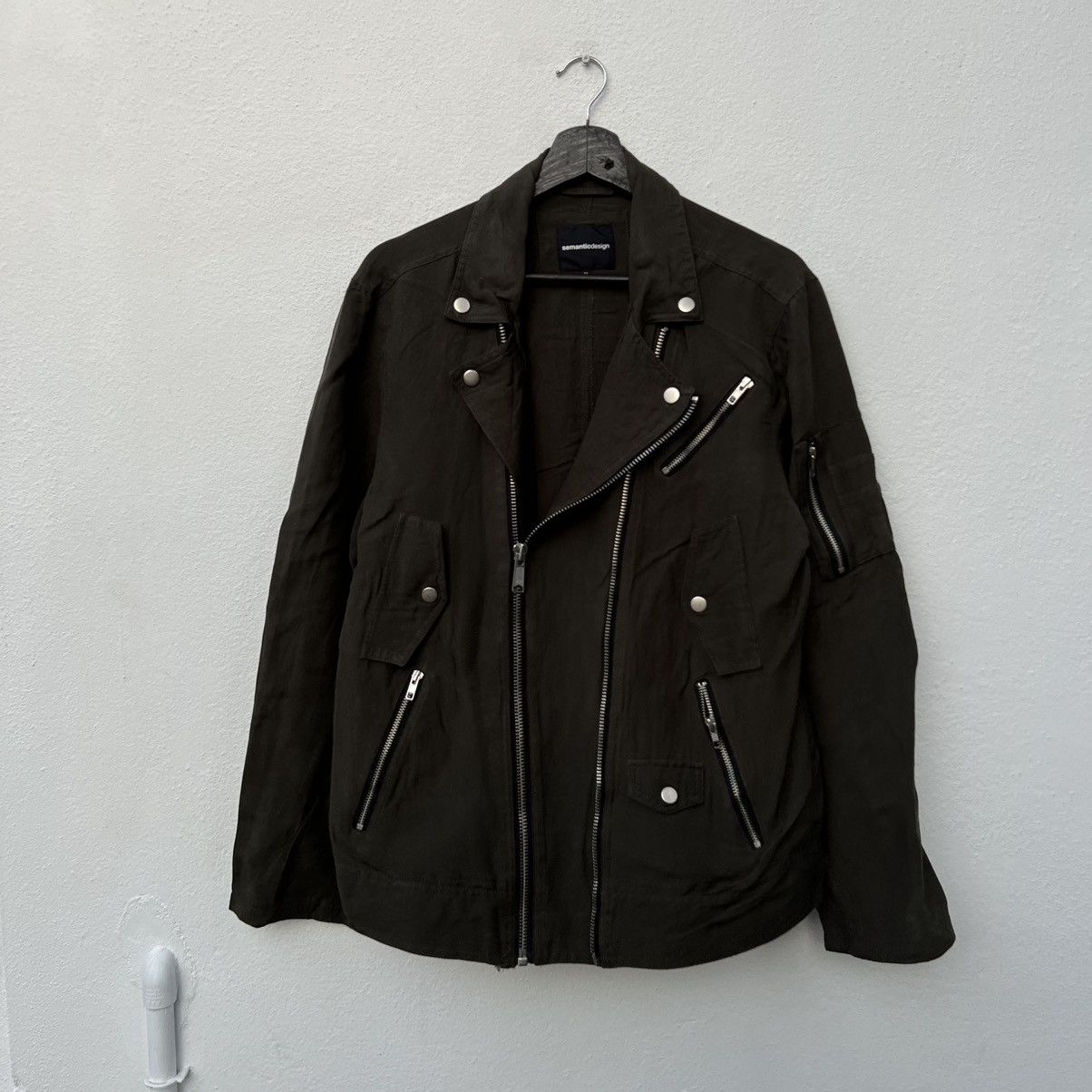 Japanese Brand RARE DOUBLE BREAST PARACHUTE BIKER JACKET SEMANTIC DESIGN Size US L / EU 52-54 / 3 - 9 Thumbnail