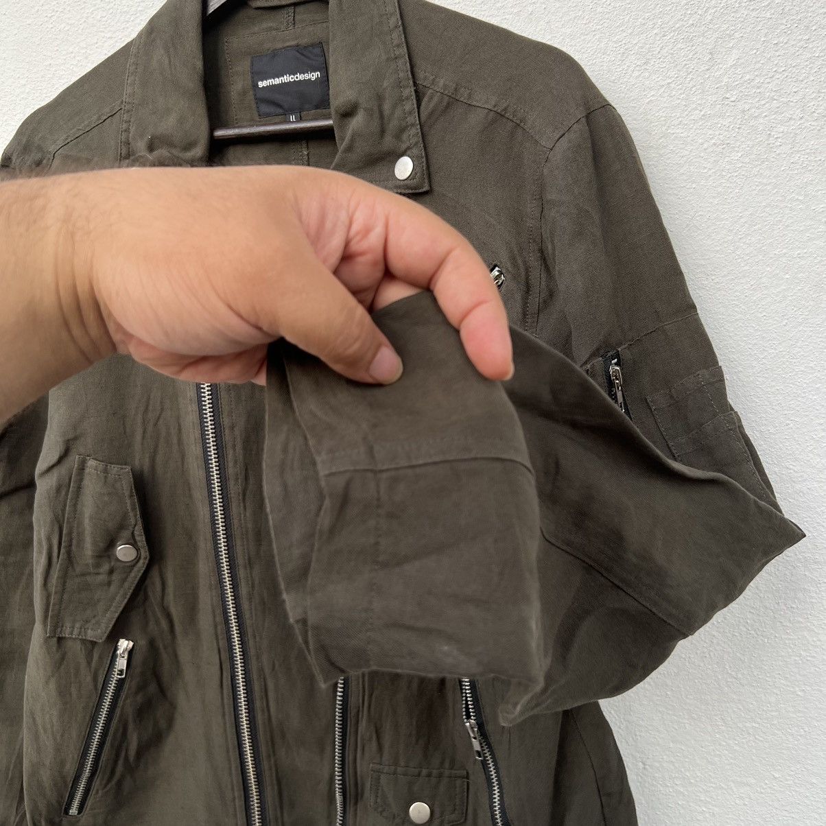 Japanese Brand RARE DOUBLE BREAST PARACHUTE BIKER JACKET SEMANTIC DESIGN Size US L / EU 52-54 / 3 - 6 Thumbnail