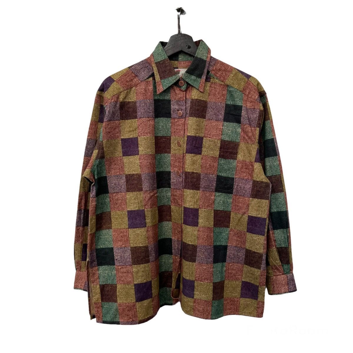 Japanese Brand VINTAGE TRANS POSITION TARTAN DESIGN CHECKED JAPAN Size US M / EU 48-50 / 2 - 1 Thumbnail