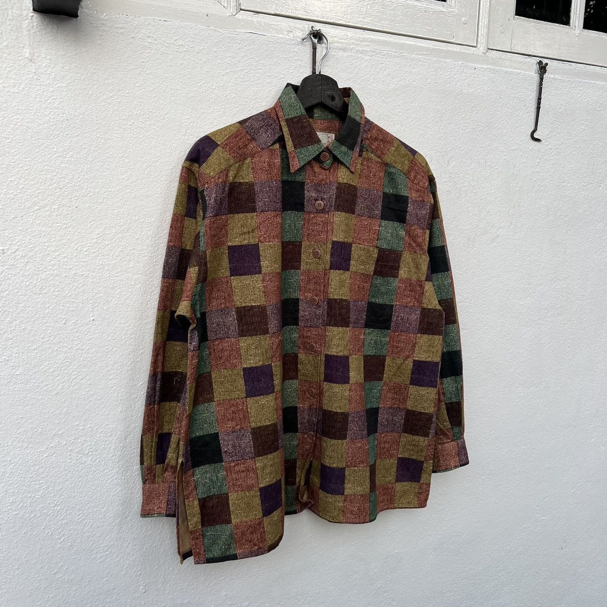 Japanese Brand VINTAGE TRANS POSITION TARTAN DESIGN CHECKED JAPAN Size US M / EU 48-50 / 2 - 2 Thumbnail