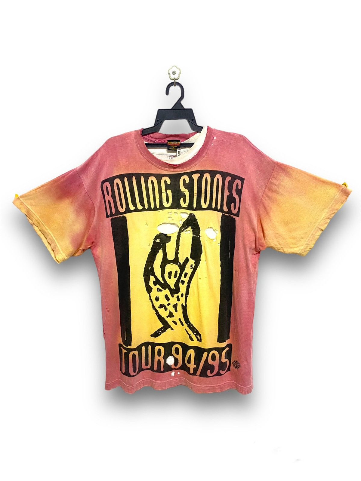 Band Tees × Brockum × Vintage Vintage Distress 1994 Voodoo Lounge Rolling Stones Tie-Dye Size US XL / EU 56 / 4 - 1 Thumbnail