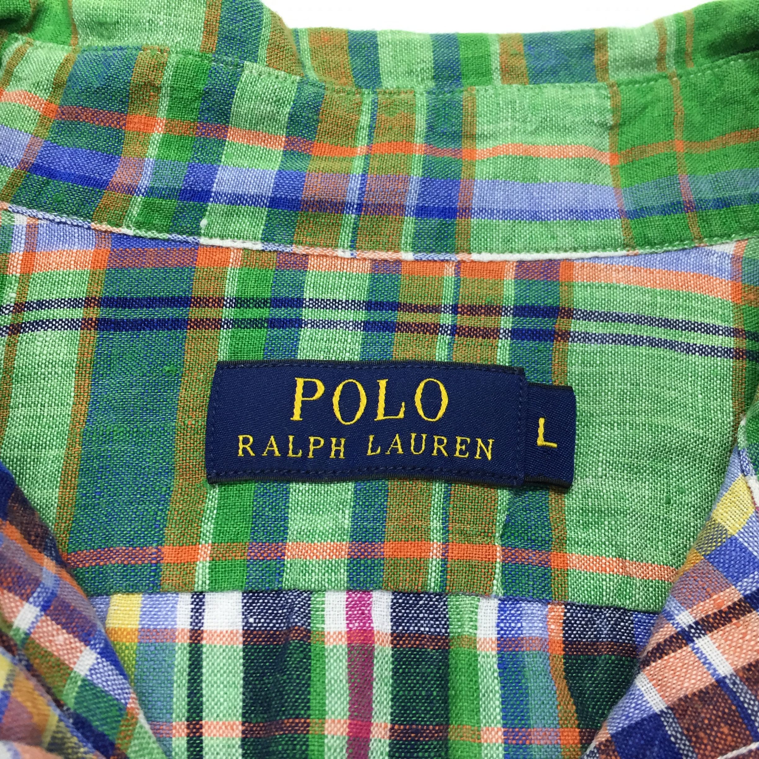 Polo Ralph Lauren × Ralph Lauren Ralph Lauren Plaid Color Block Linen Shirt Size US L / EU 52-54 / 3 - 5 Thumbnail
