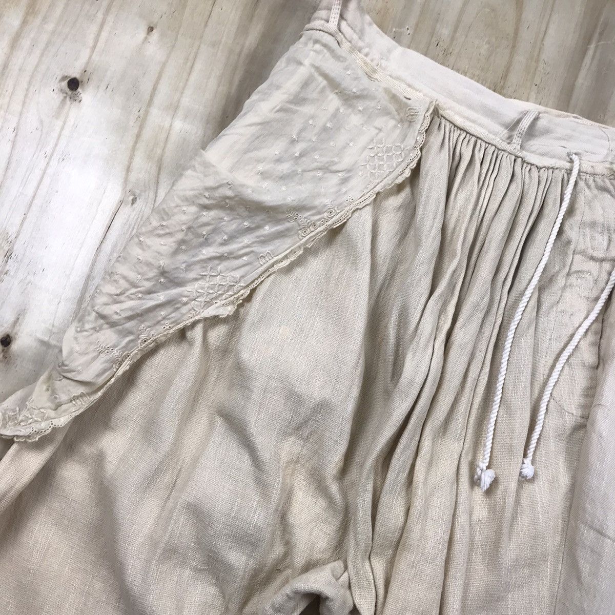 Japanese Brand Vintage Minko Drawstring Assymetical Sarouel Handmade Pants Size US 30 / EU 46 - 9 Thumbnail