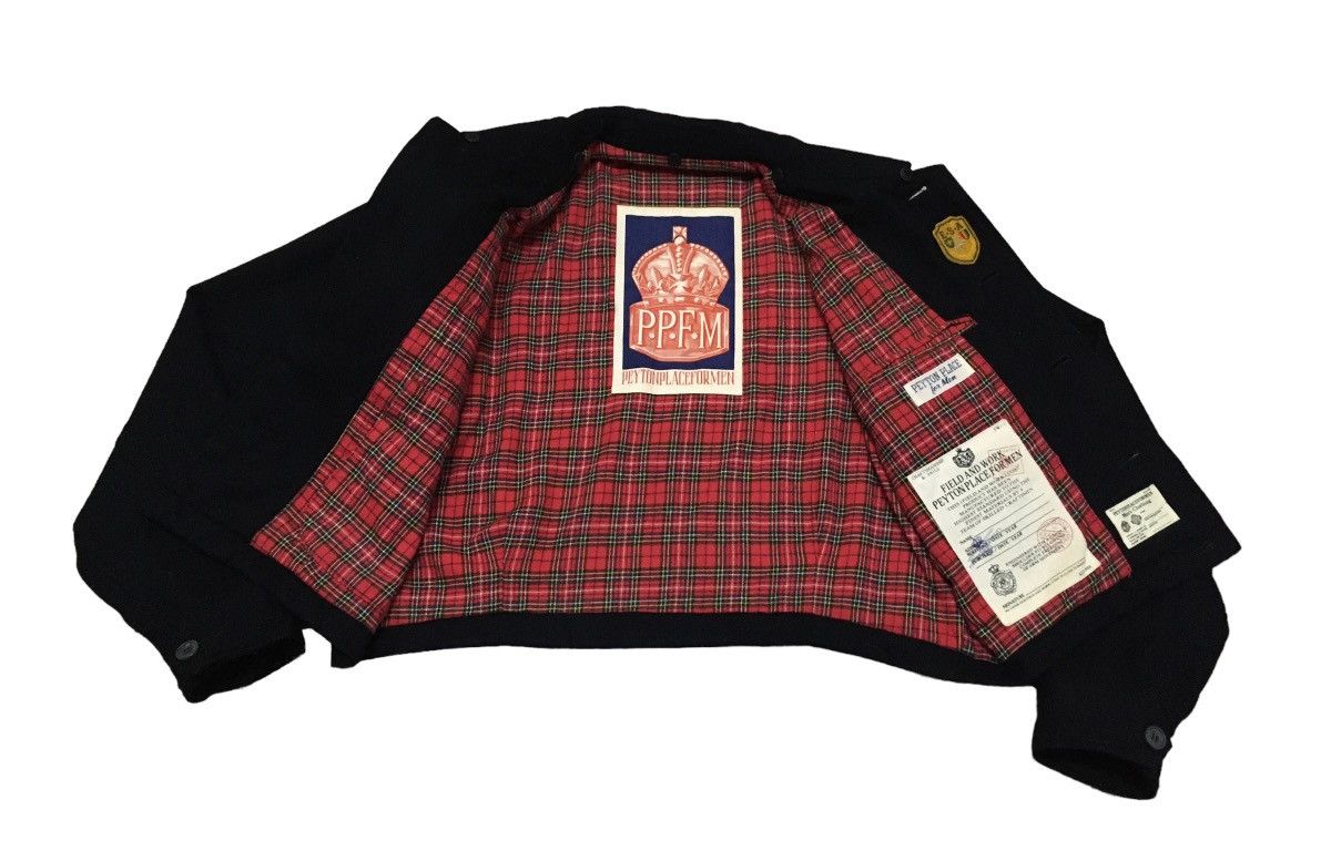 Japanese Brand × PPFM × Vintage Rare Design Vintage PPFM Wool Checkered Bomber Jacket 1990s Size US M / EU 48-50 / 2 - 2 Thumbnail