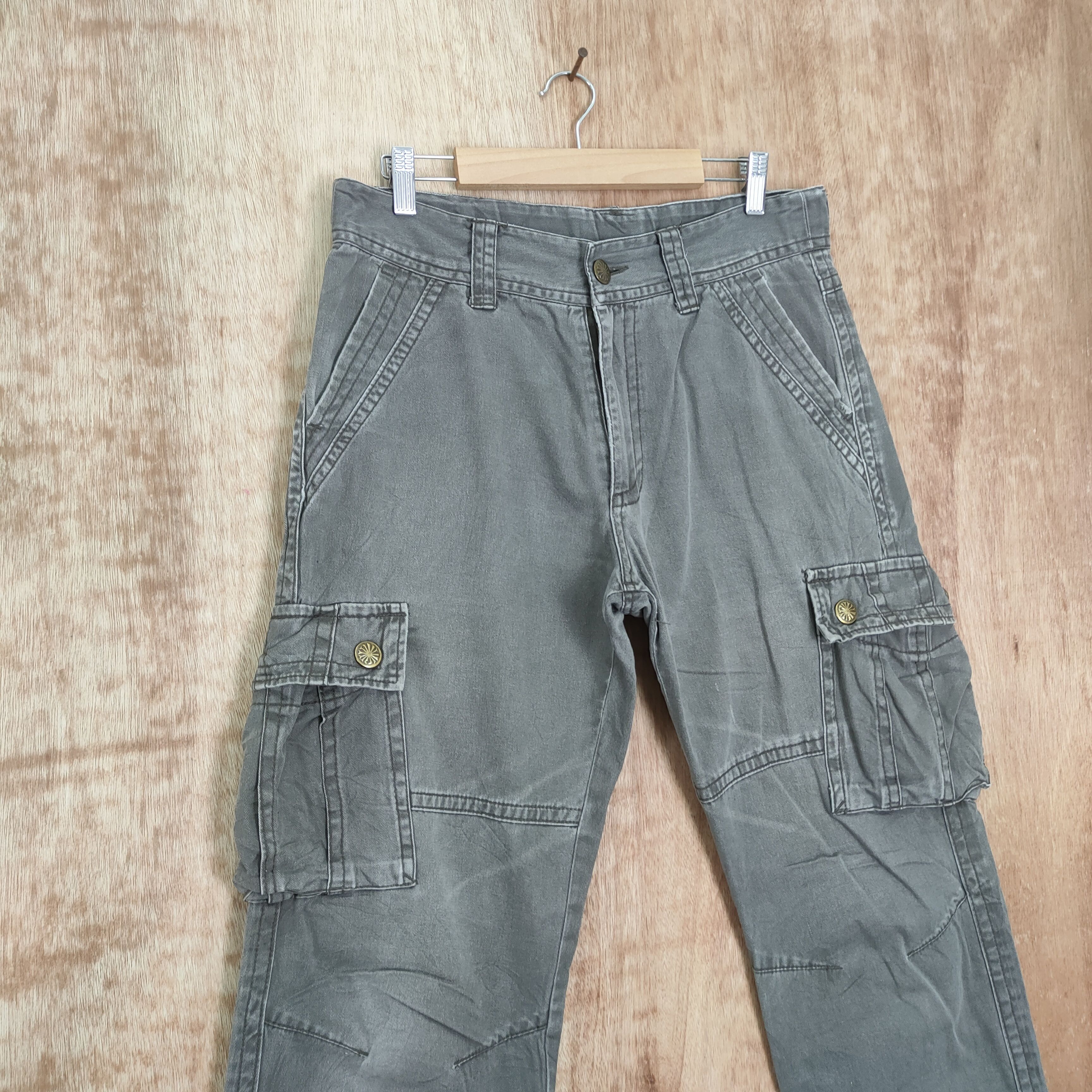 Japanese Brand W32 VINTAGE JAPANESE BRAND FADED CARGO PANTS Size US 32 / EU 48 - 7 Thumbnail