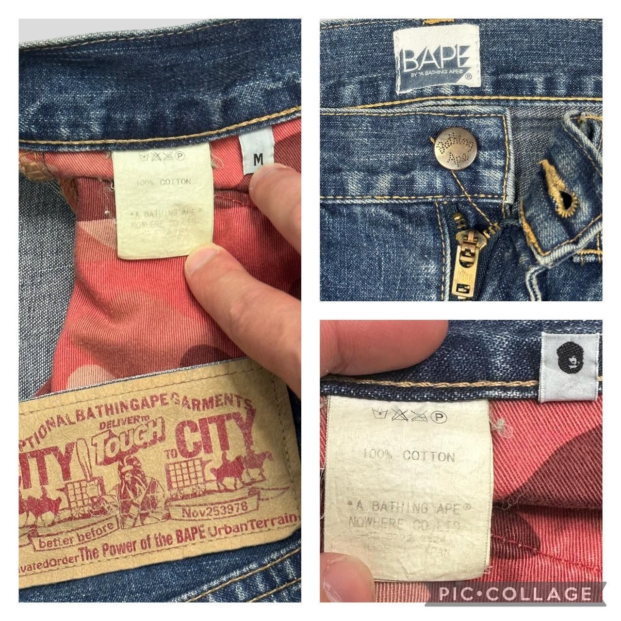 Bape 2000’s Thigh Sta Denim Size US 34 / EU 50 - 4 Thumbnail