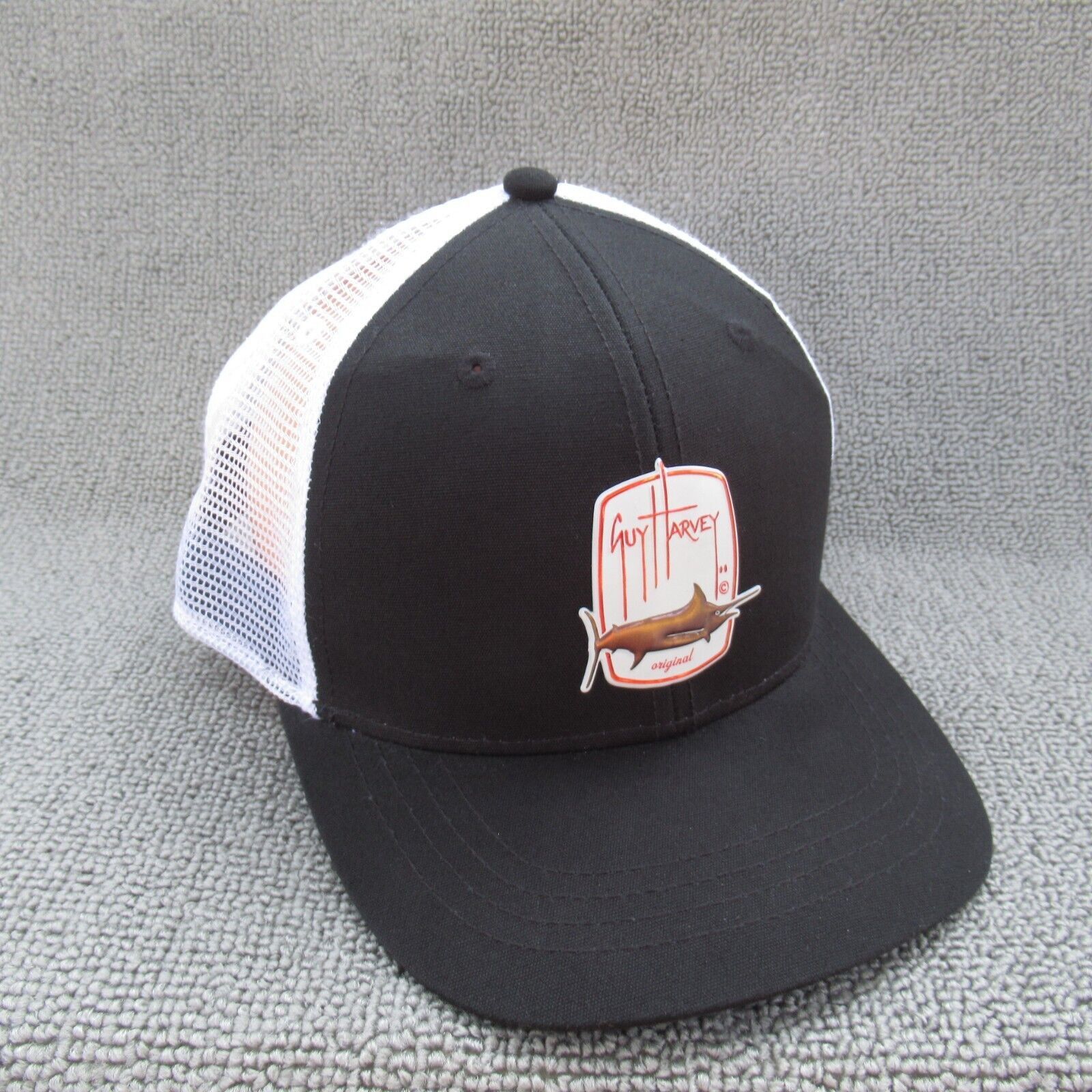 Guy Harvey Hat Snapback Trucker Cap Mens Gray Mesh Back