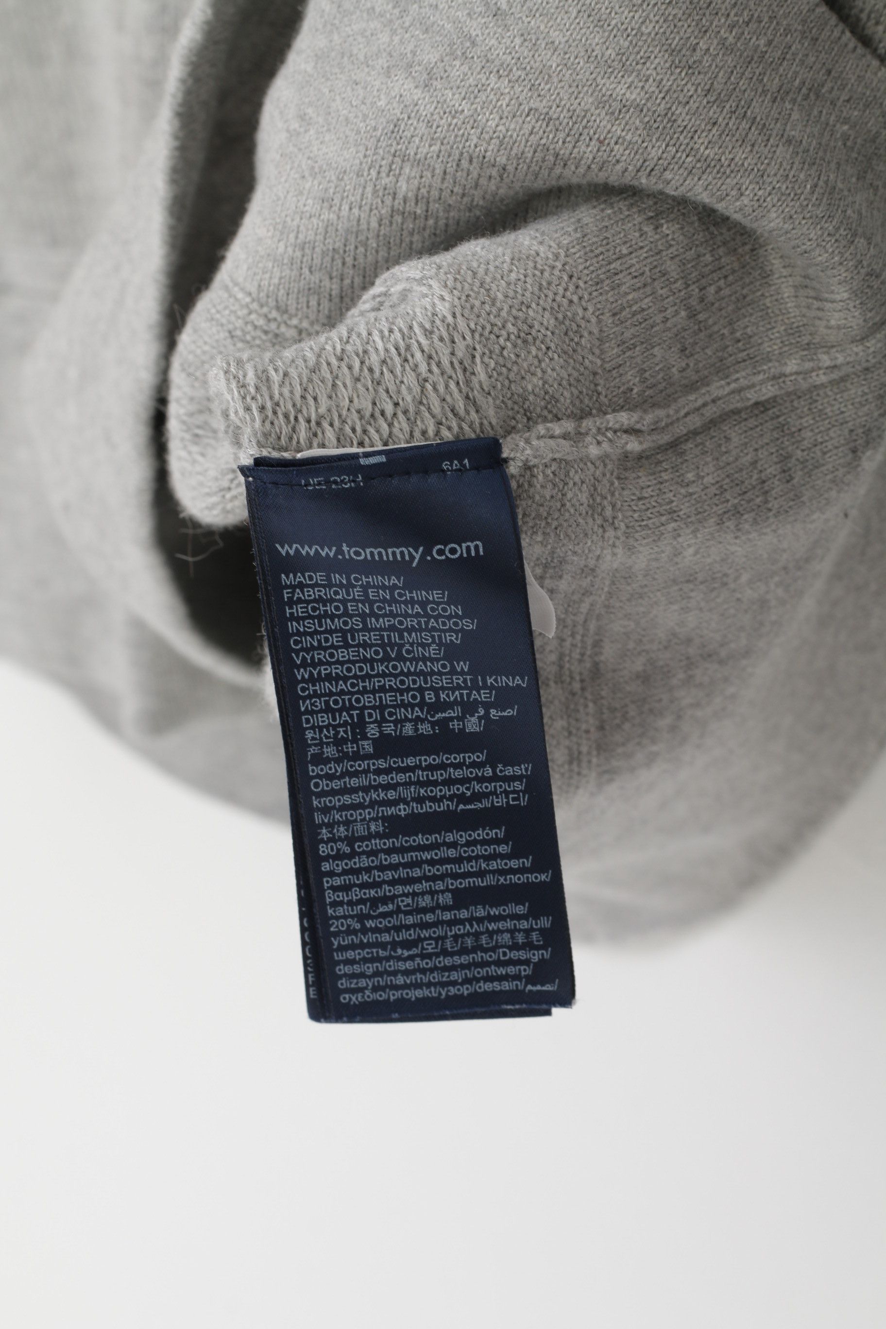 Tommy Hilfiger × Vintage Tommy Hilfiger Men L (M) Jumper Gray Cotton Wool 0124 Size US L / EU 52-54 / 3 - 3 Thumbnail