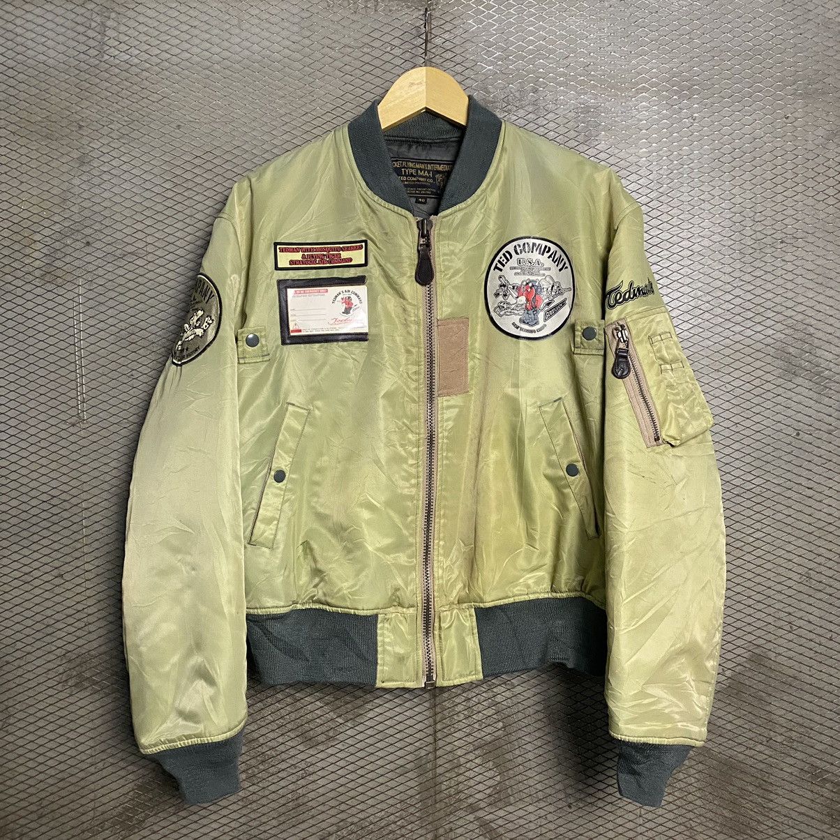 image of Tedman Ma-1 Bomber Jacket in Green, Men's (Size Medium)