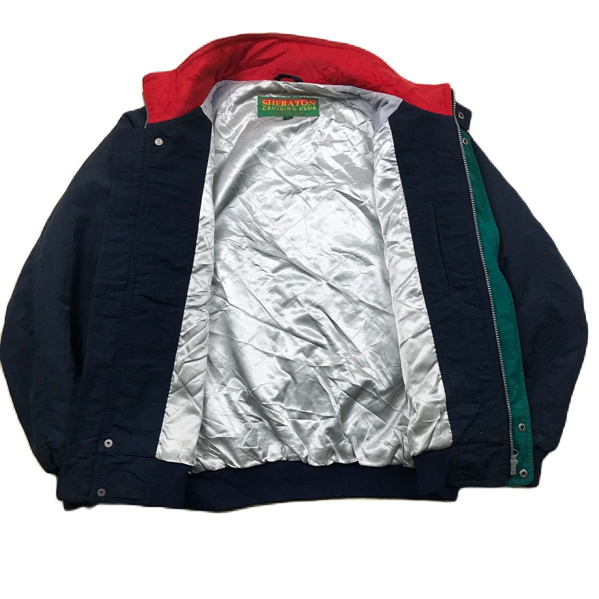 Japanese Brand × Vintage Vintage 90’s Sheraton Cruising Club Patches Bomber Jacket Size US L / EU 52-54 / 3 - 3 Thumbnail