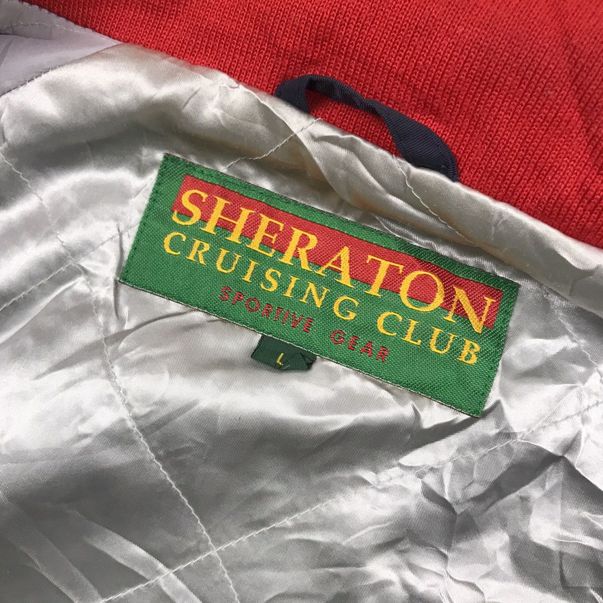 Japanese Brand × Vintage Vintage 90’s Sheraton Cruising Club Patches Bomber Jacket Size US L / EU 52-54 / 3 - 10 Thumbnail