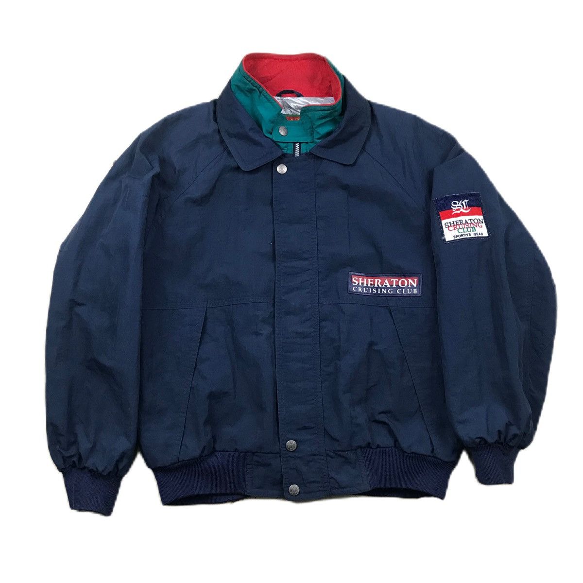 Japanese Brand × Vintage Vintage 90’s Sheraton Cruising Club Patches Bomber Jacket Size US L / EU 52-54 / 3 - 1 Thumbnail