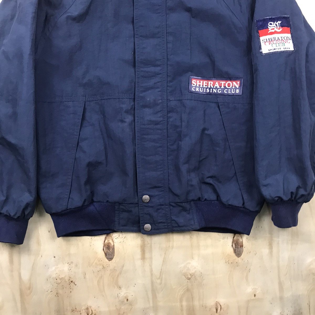 Japanese Brand × Vintage Vintage 90’s Sheraton Cruising Club Patches Bomber Jacket Size US L / EU 52-54 / 3 - 5 Thumbnail