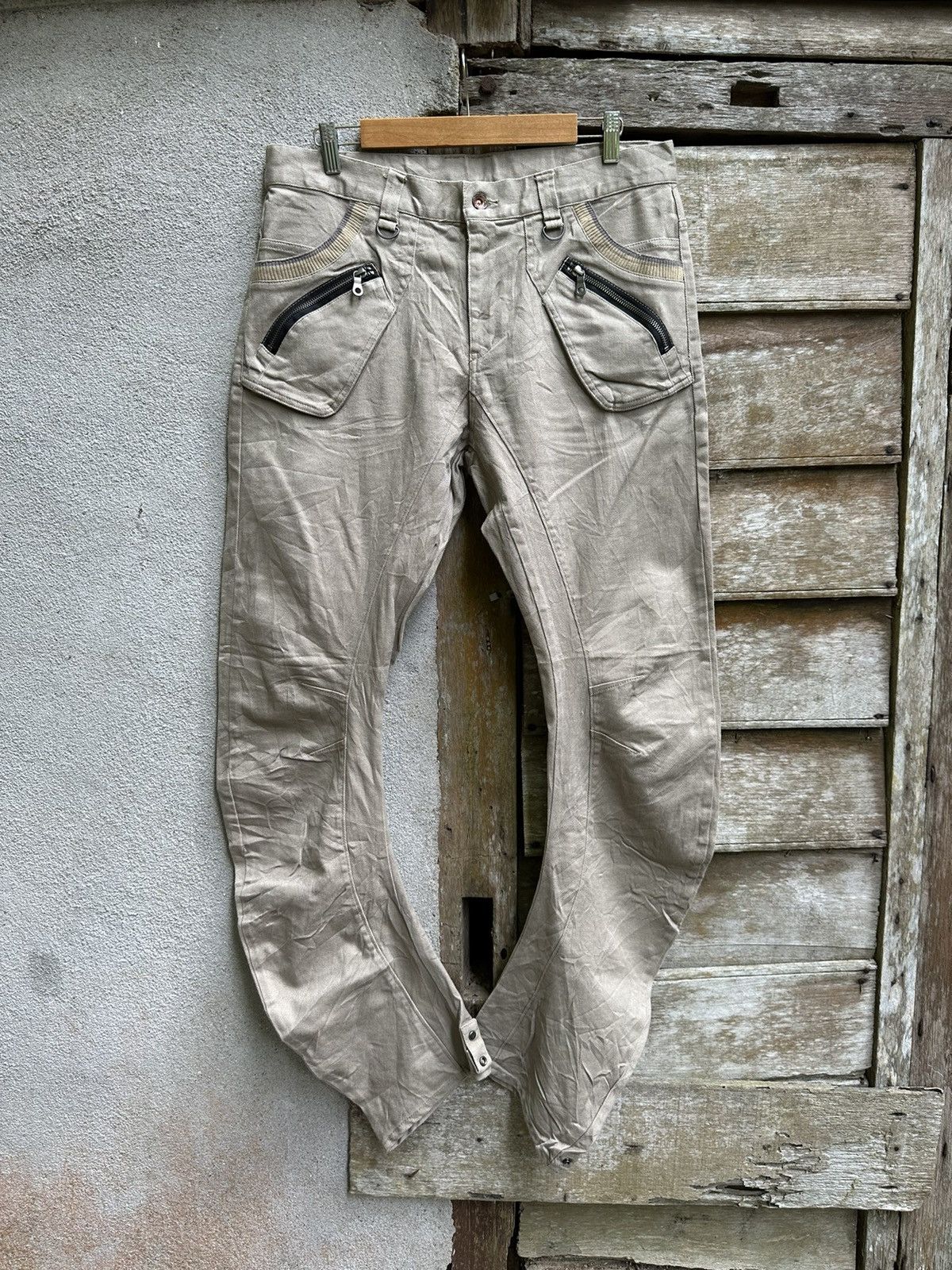 image of Beauty Beast x Ppfm Archives Multipocket Punk Casual Pants in Brown, Men's (Size 34)
