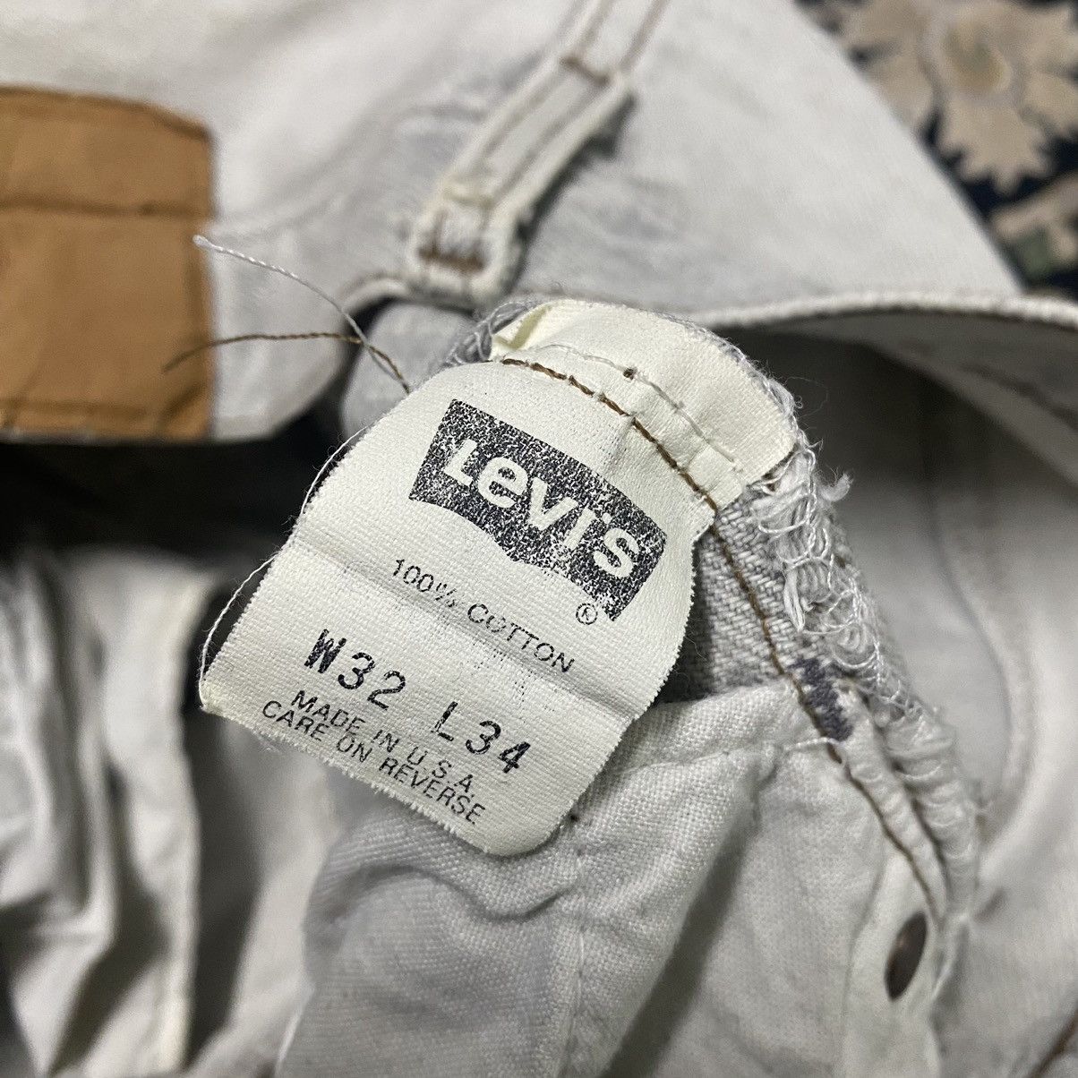 Levi's Vintage Levis 501 Grey Jeans 31x33 Made in USA Size US 31 - 16 Thumbnail