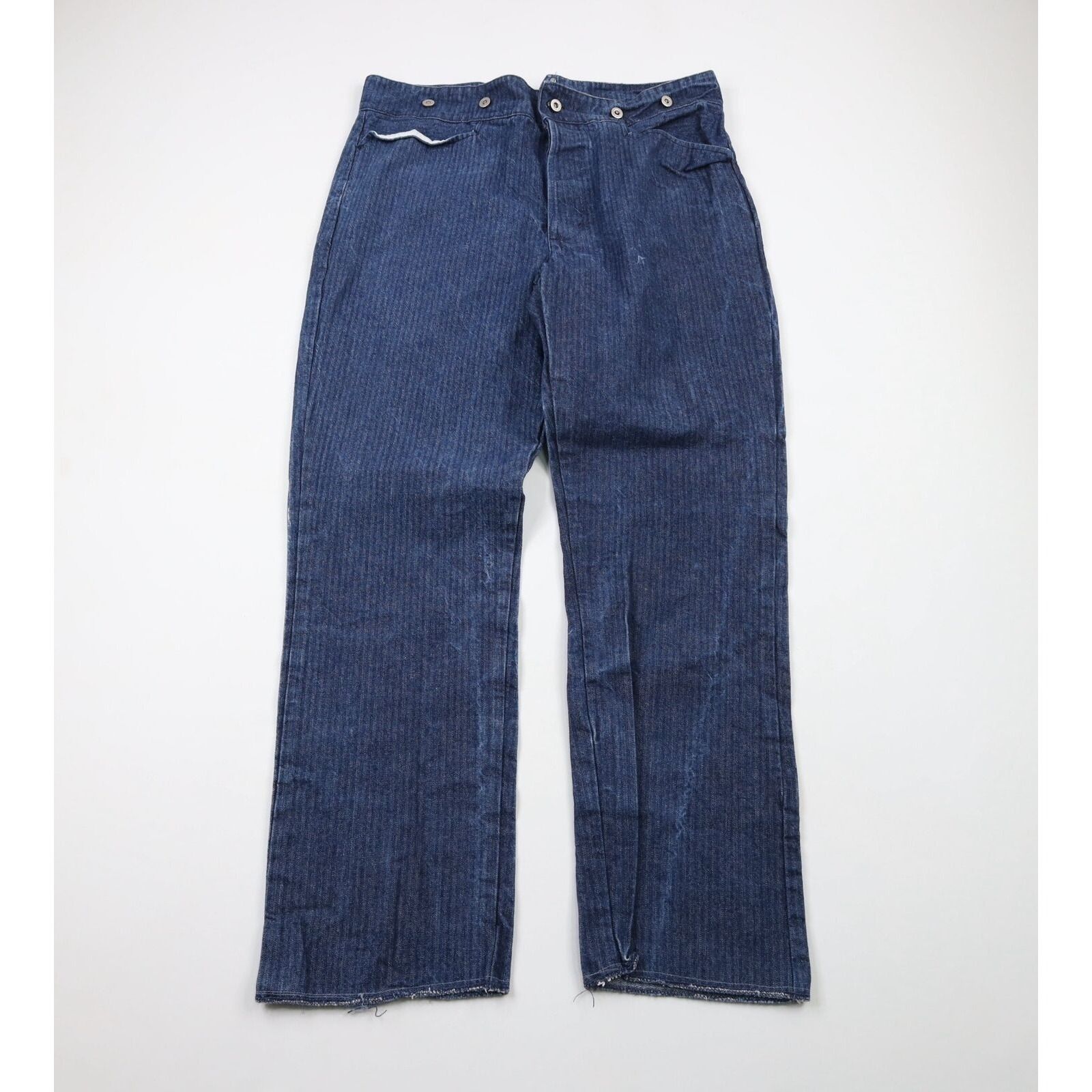 Vintage Vintage 90s Streetwear Striped Western Buckle Back JeansB Size US 42 / EU 58 - 1 Preview