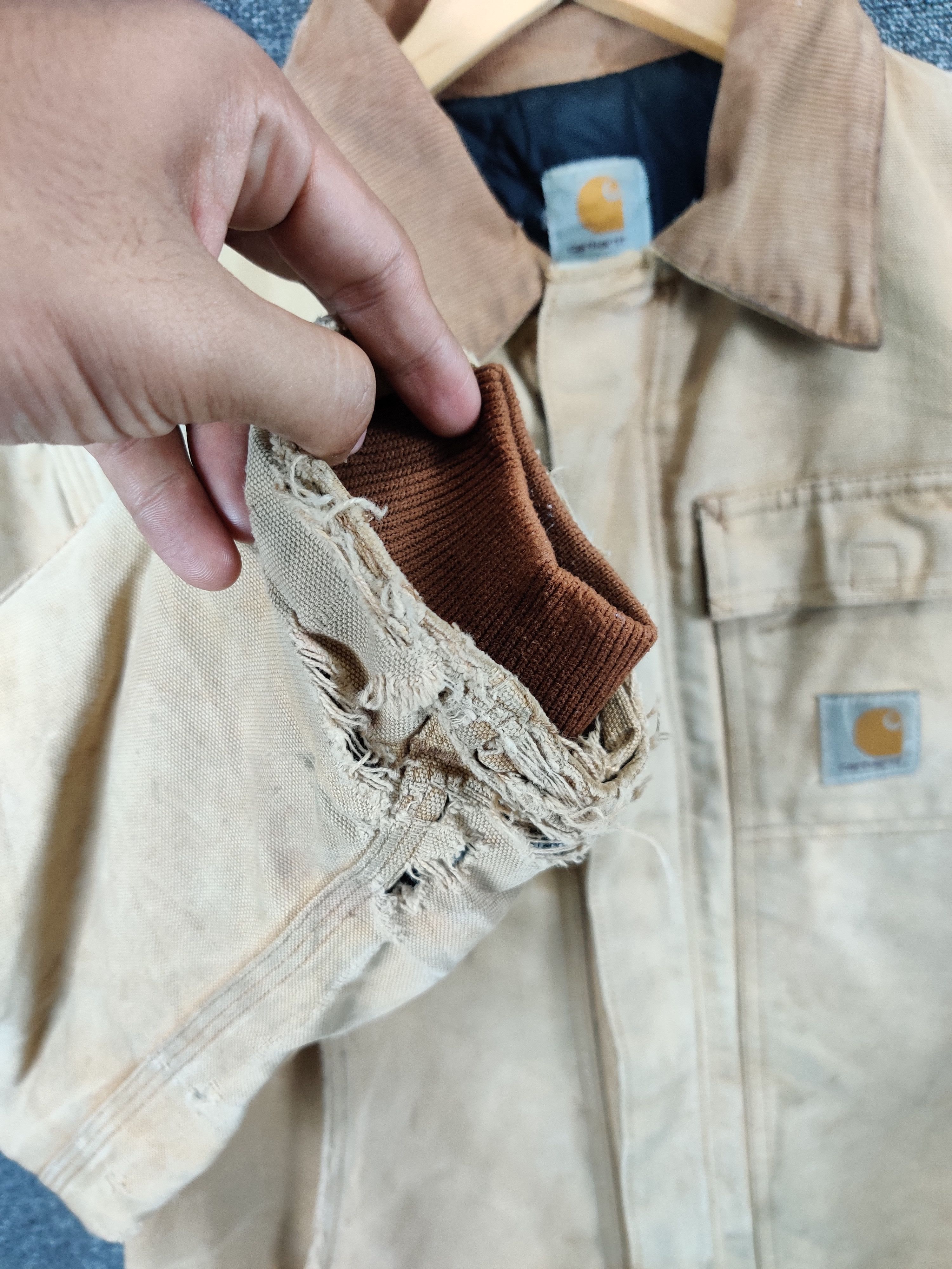 Carhartt Thrashed Vintage Carhartt Distressed Detroit Canvas Jacket Size US XXL / EU 58 / 5 - 11 Thumbnail