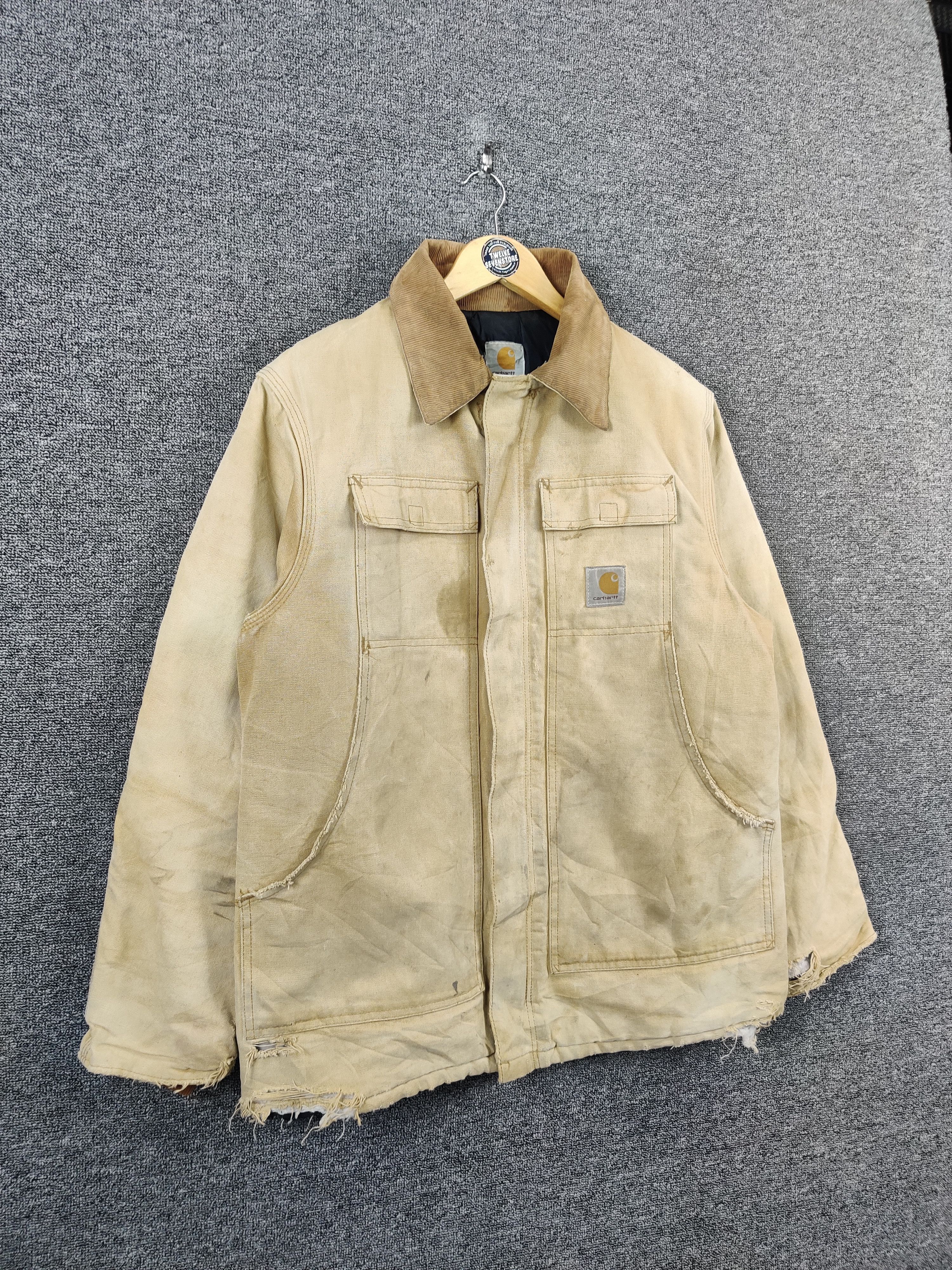 Carhartt Thrashed Vintage Carhartt Distressed Detroit Canvas Jacket Size US XXL / EU 58 / 5 - 6 Thumbnail