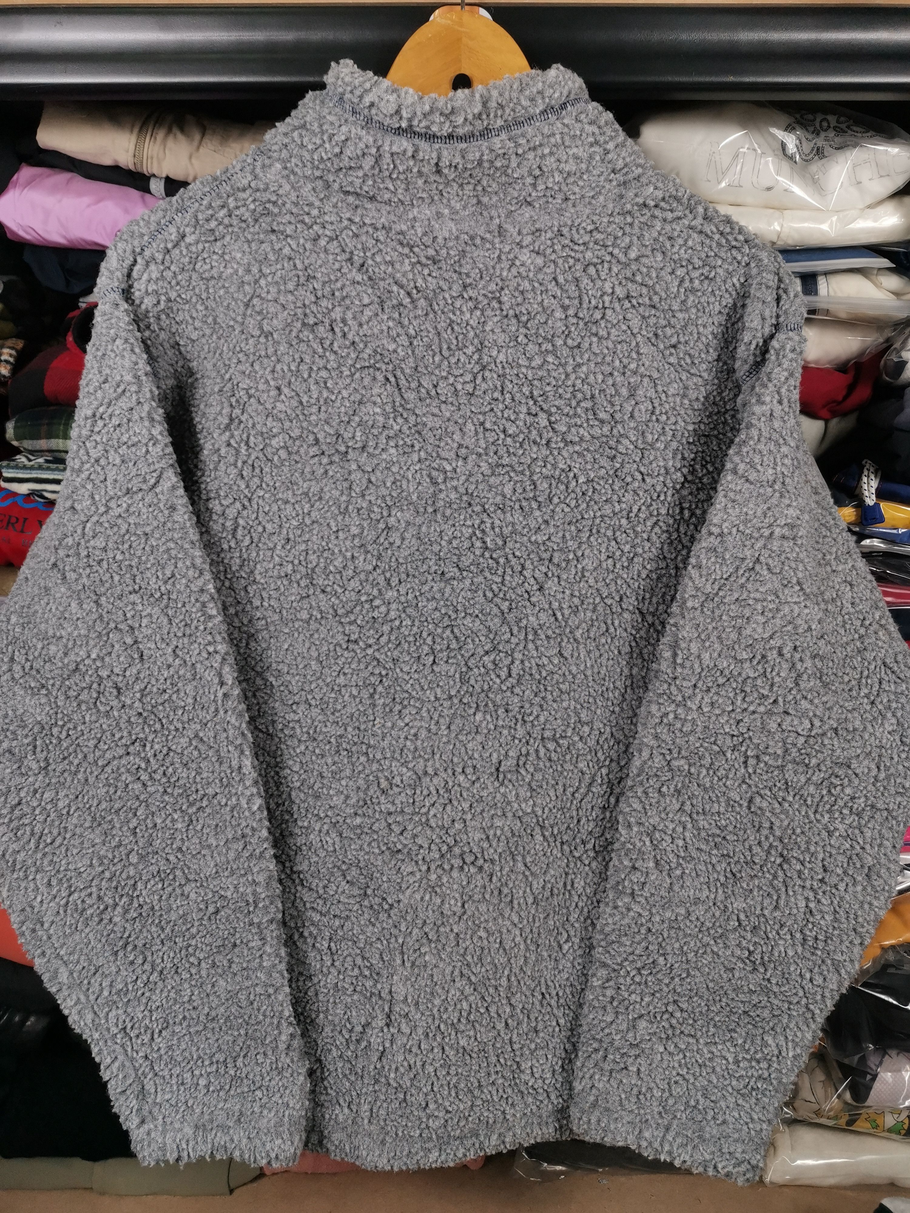 Japanese Brand Vintage 90s Uniqlo Sherpa Half Zipper Jacket Size US M / EU 48-50 / 2 - 2 Thumbnail