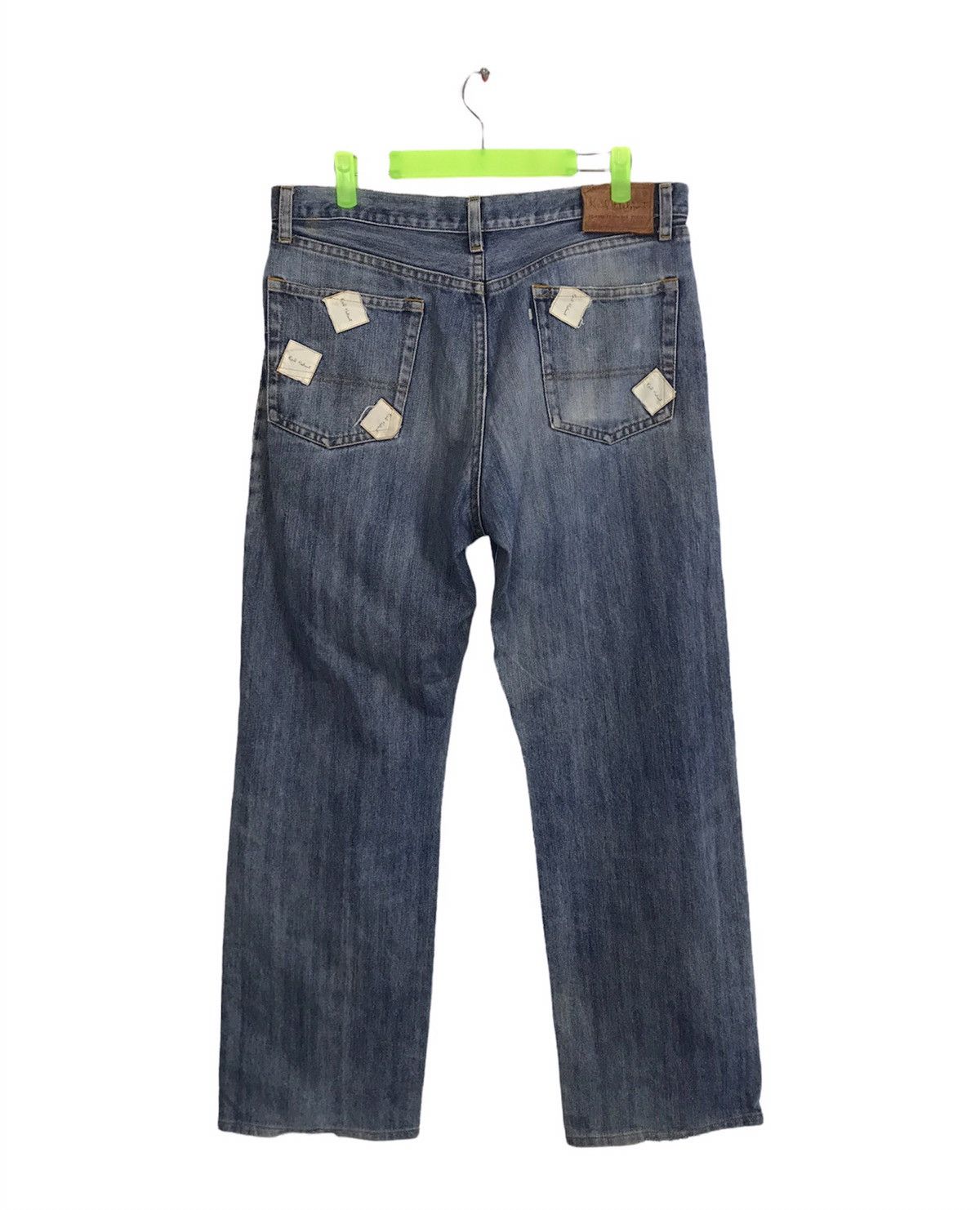 image of Vintage Karl Helmut Patches Faded Jeans Pants Waist Fits Size 34 in Indigo, Men's