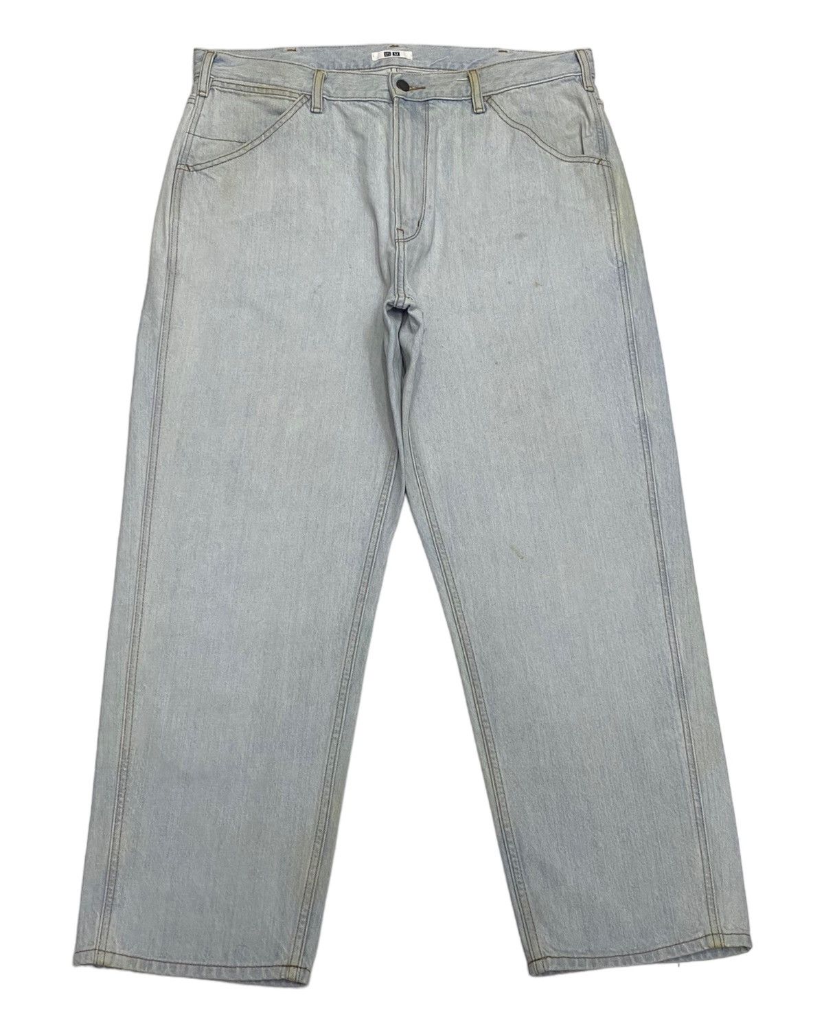 image of Uniqlo X Christophe Lemaire Oversized Wide Loose Denim Jeans in Blue, Men's (Size 37)