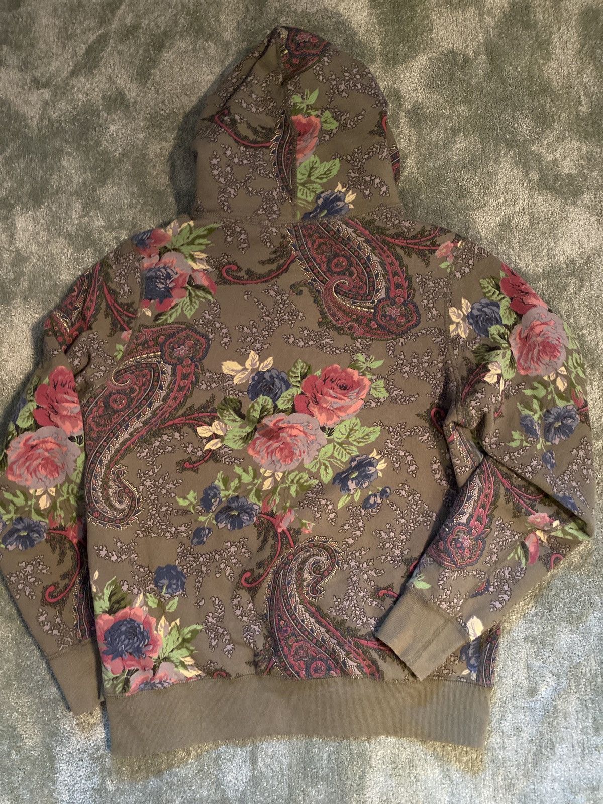 Noah Noah Green Paisley Floral Hoodie | Grailed 