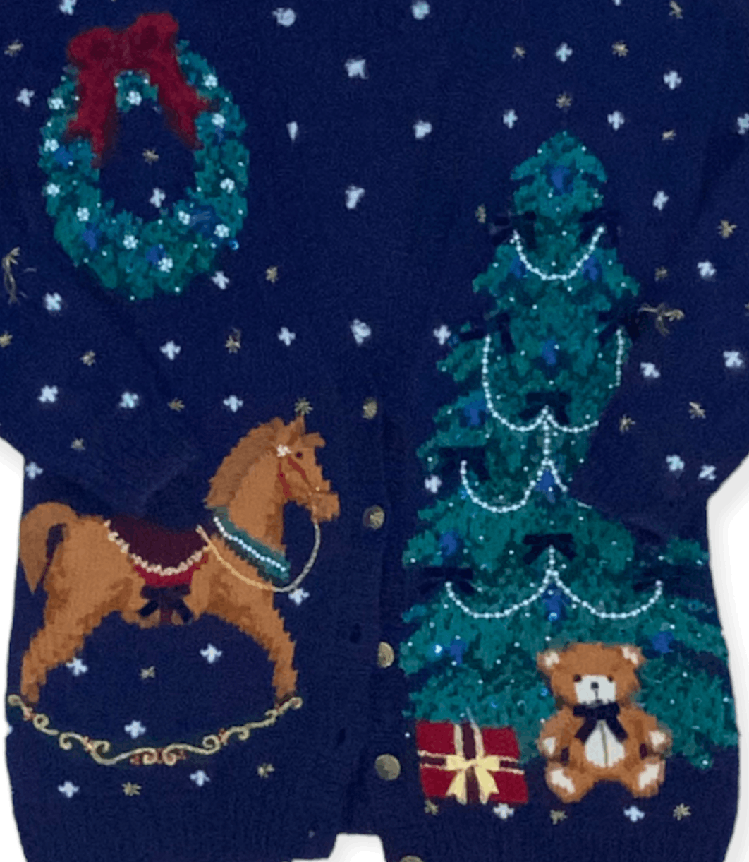 Vintage Marisa Christina Christmas Collection 1994 Sweater Size S / US 4 / IT 40 - 2 Thumbnail