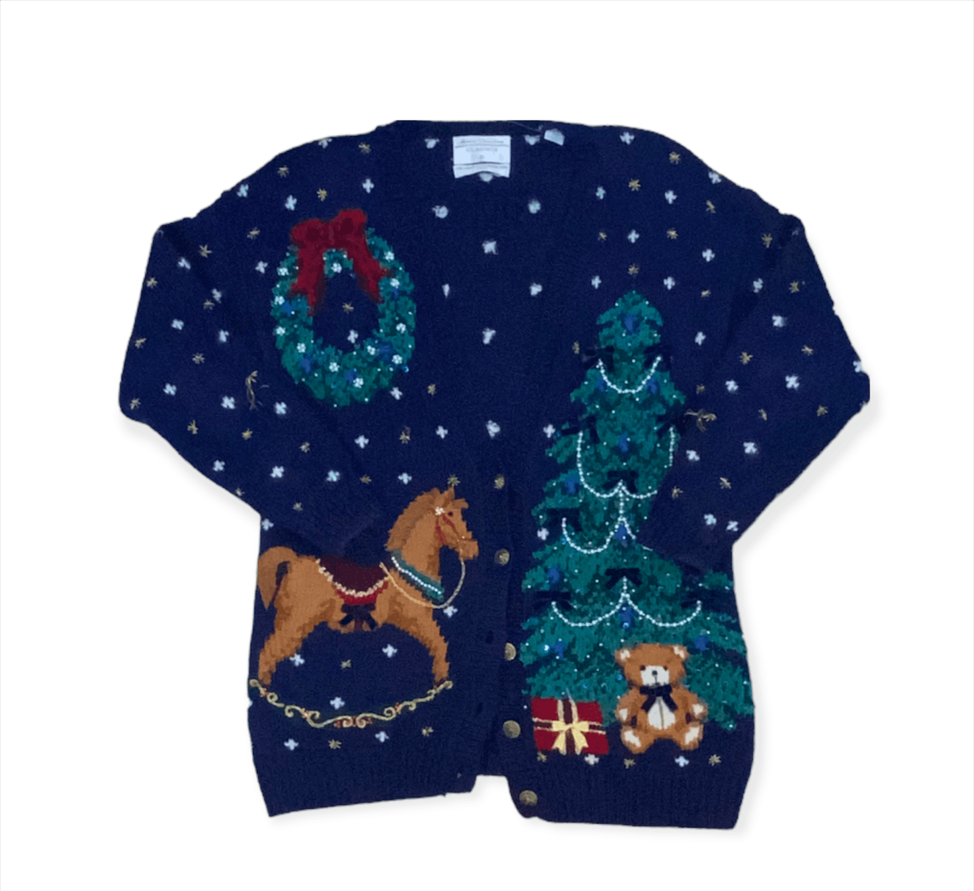 Vintage Marisa Christina Christmas Collection 1994 Sweater Size S / US 4 / IT 40 - 1 Thumbnail