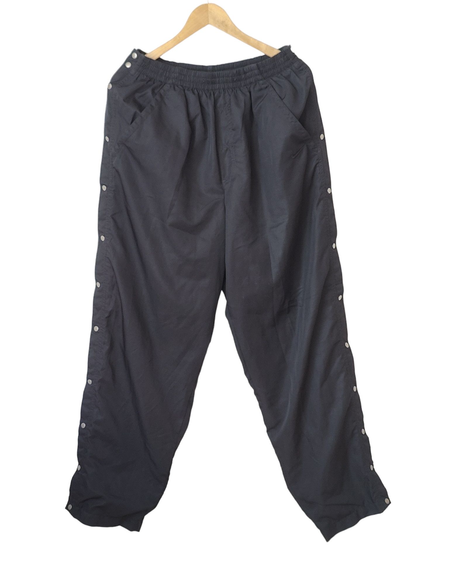 Nike Nike Vintage 90s Nylon Nylon Button Up Drill Track Pants Size US 32 / EU 48 - 1 Thumbnail