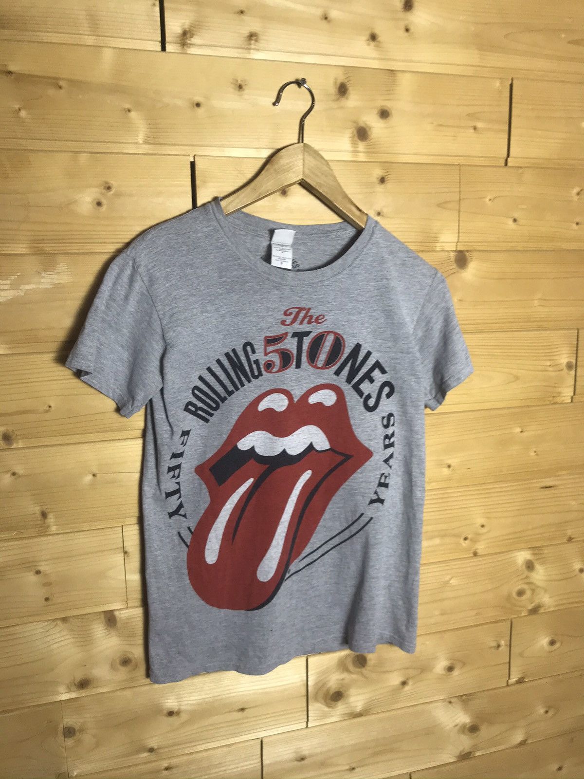 80'S Screen Stars The Rolling Stones Band T-Shirt Band T Women's S Size Vintage cotton gray type Vintage Second Hand