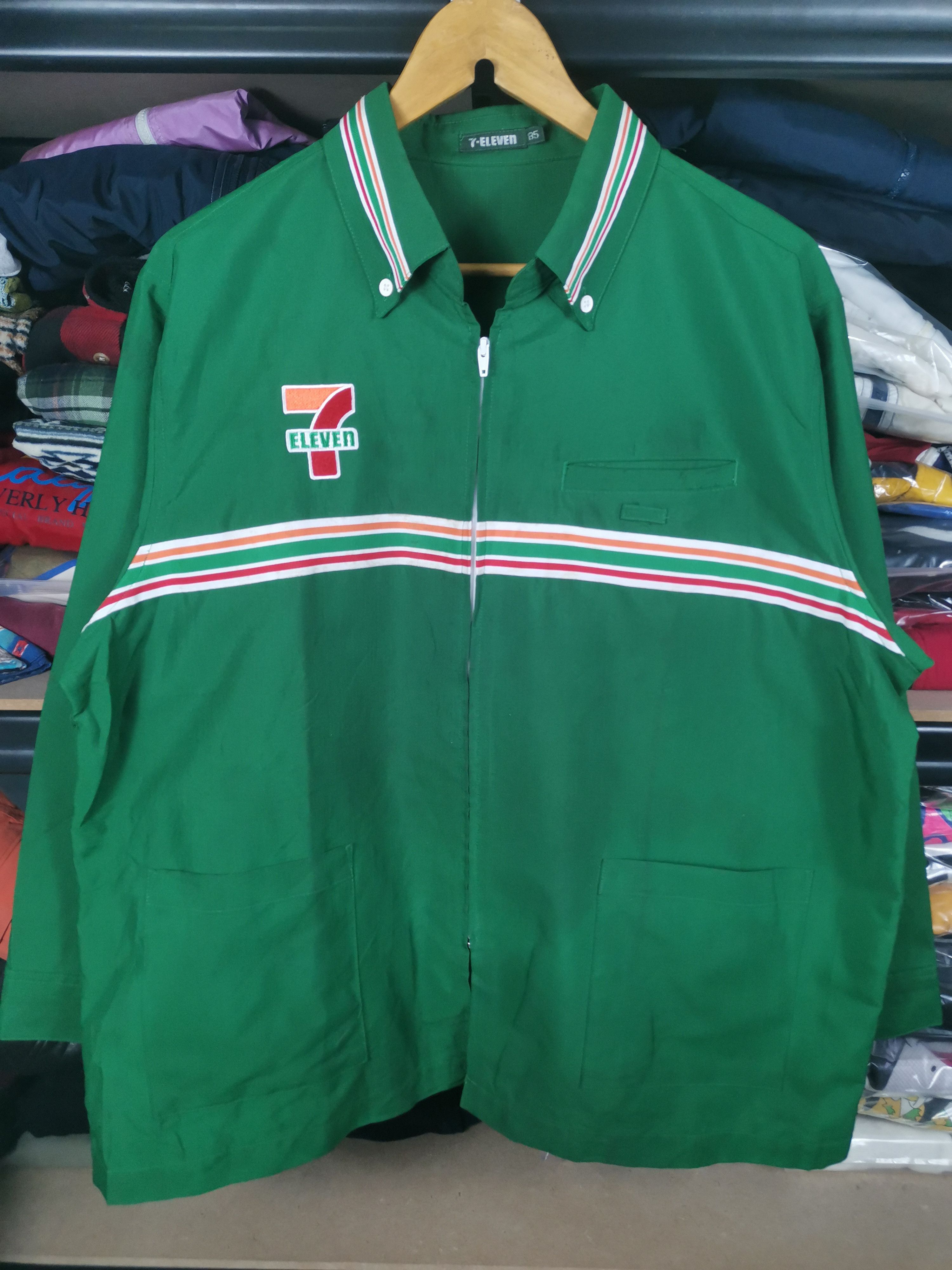 Japanese Brand Vintage 90s 7 Eleven Workers Zipper Uniform Jacket Size US XL / EU 56 / 4 - 1 Thumbnail