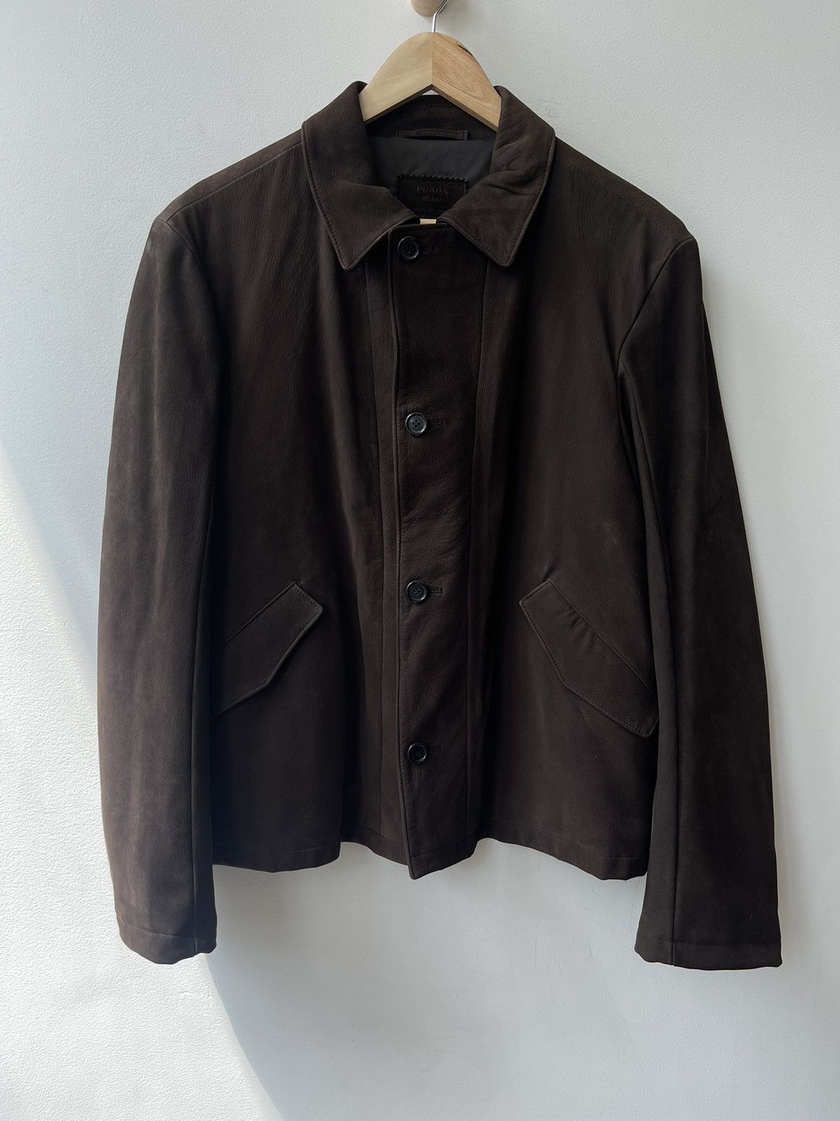 Prada Prada Nappa brown leather jacket | Grailed