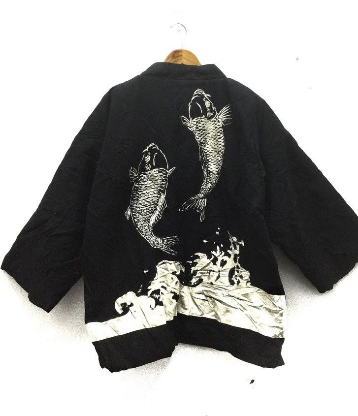 Japanese Brand Shi Jin Jacket stye kimono fish koi big logo nice desinger Size US XL / EU 56 / 4 - 1 Thumbnail