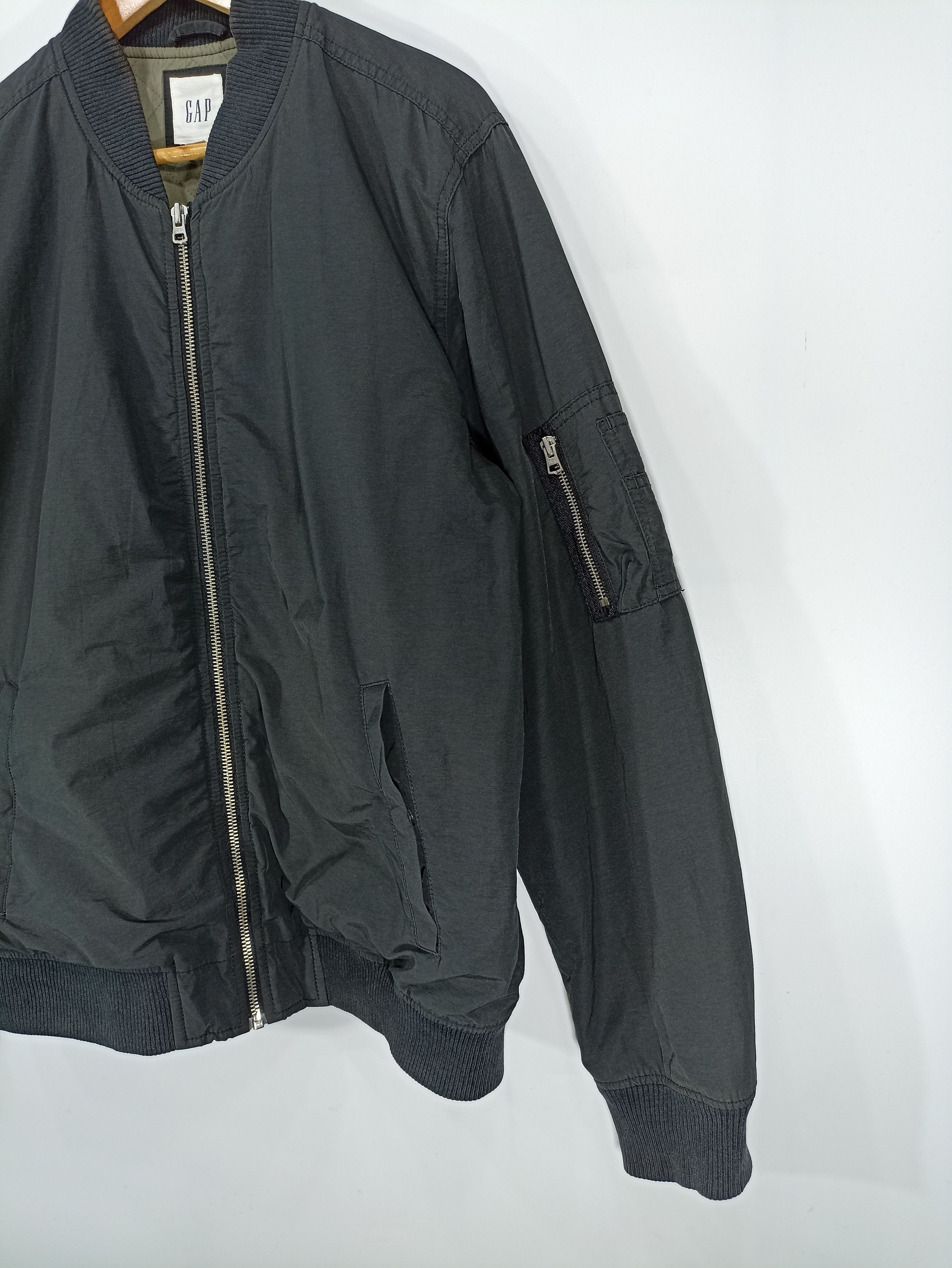 Gap × Vintage Vintage Sun Faded Gap Bomber Jacket Ideal Zipper Size US L / EU 52-54 / 3 - 2 Thumbnail