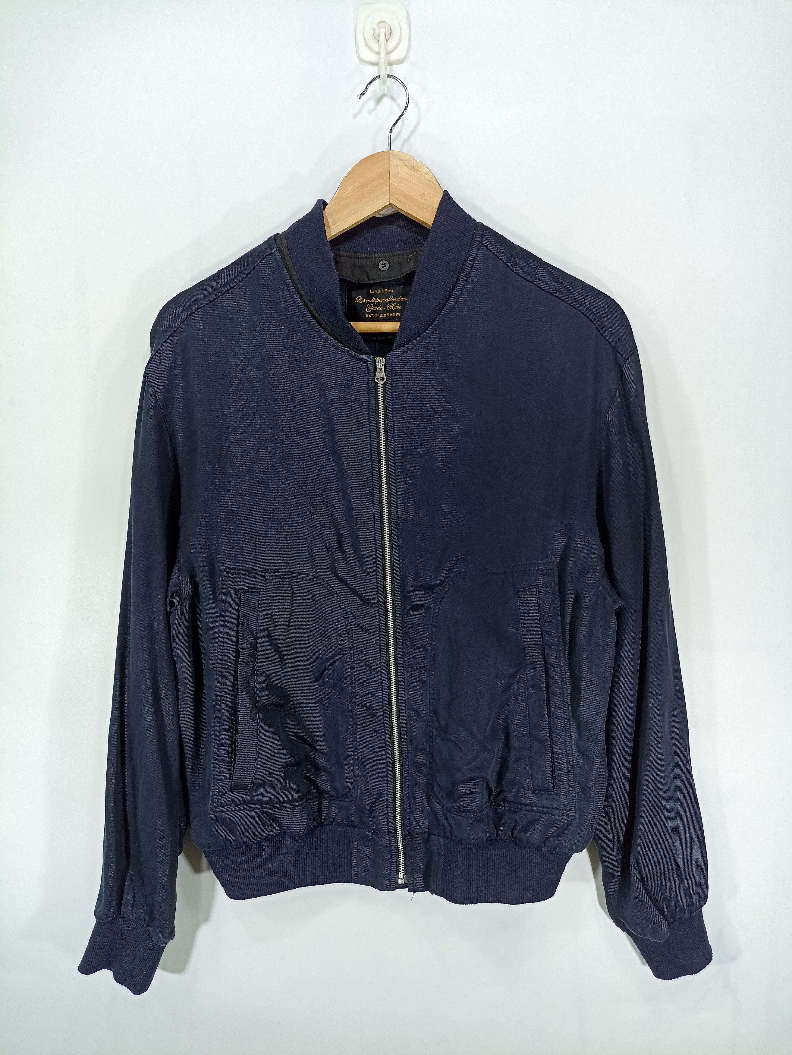 image of Beauty Beast x Nano Universe Bomber Jacket Style in Dark Blue, Men's (Size Small)