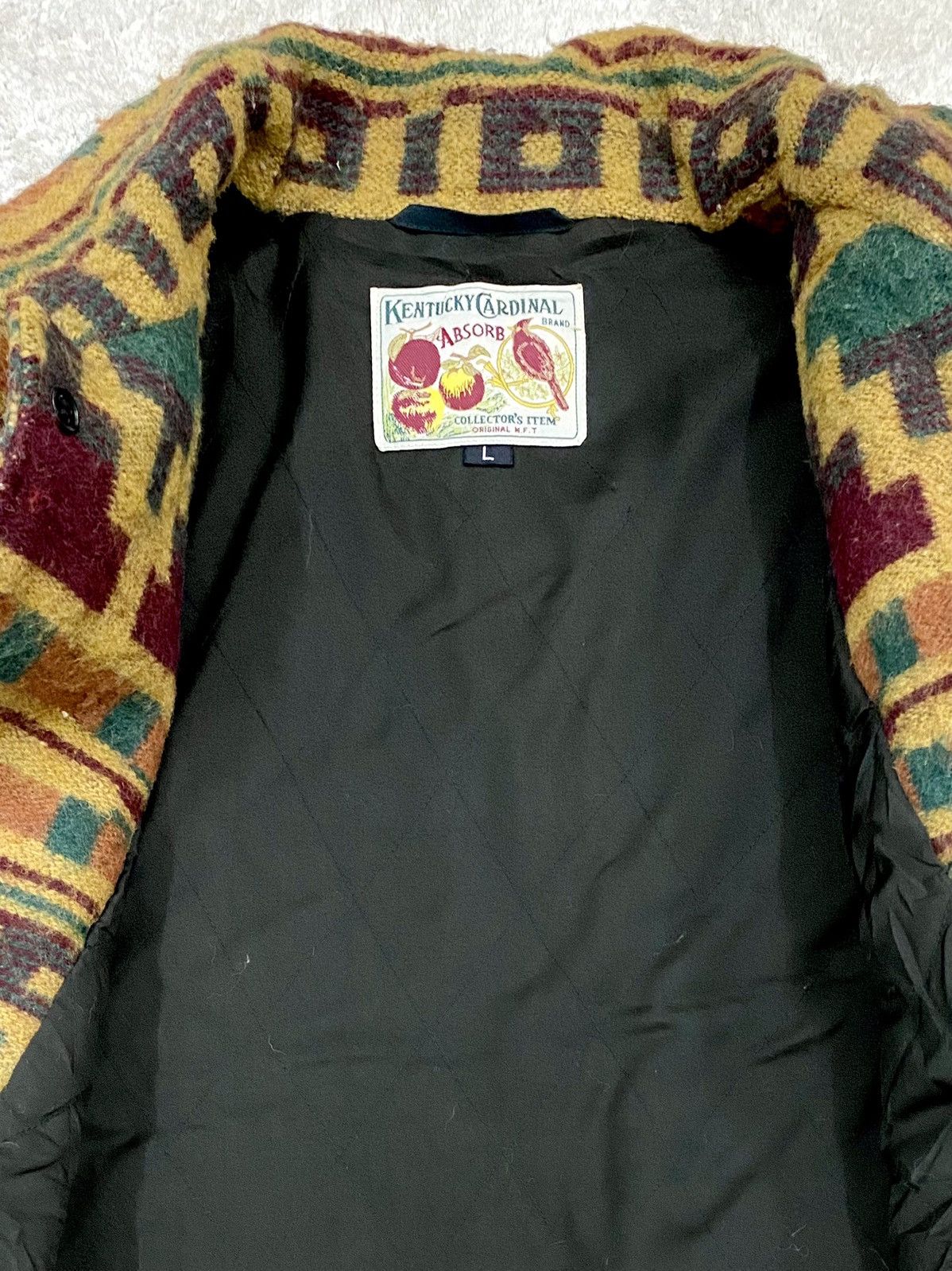 Homespun Knitwear VINTAGE 90s KENTUCKY CARDINAL NAVAJO FULL PRINTED FLEECE Size US L / EU 52-54 / 3 - 14 Thumbnail
