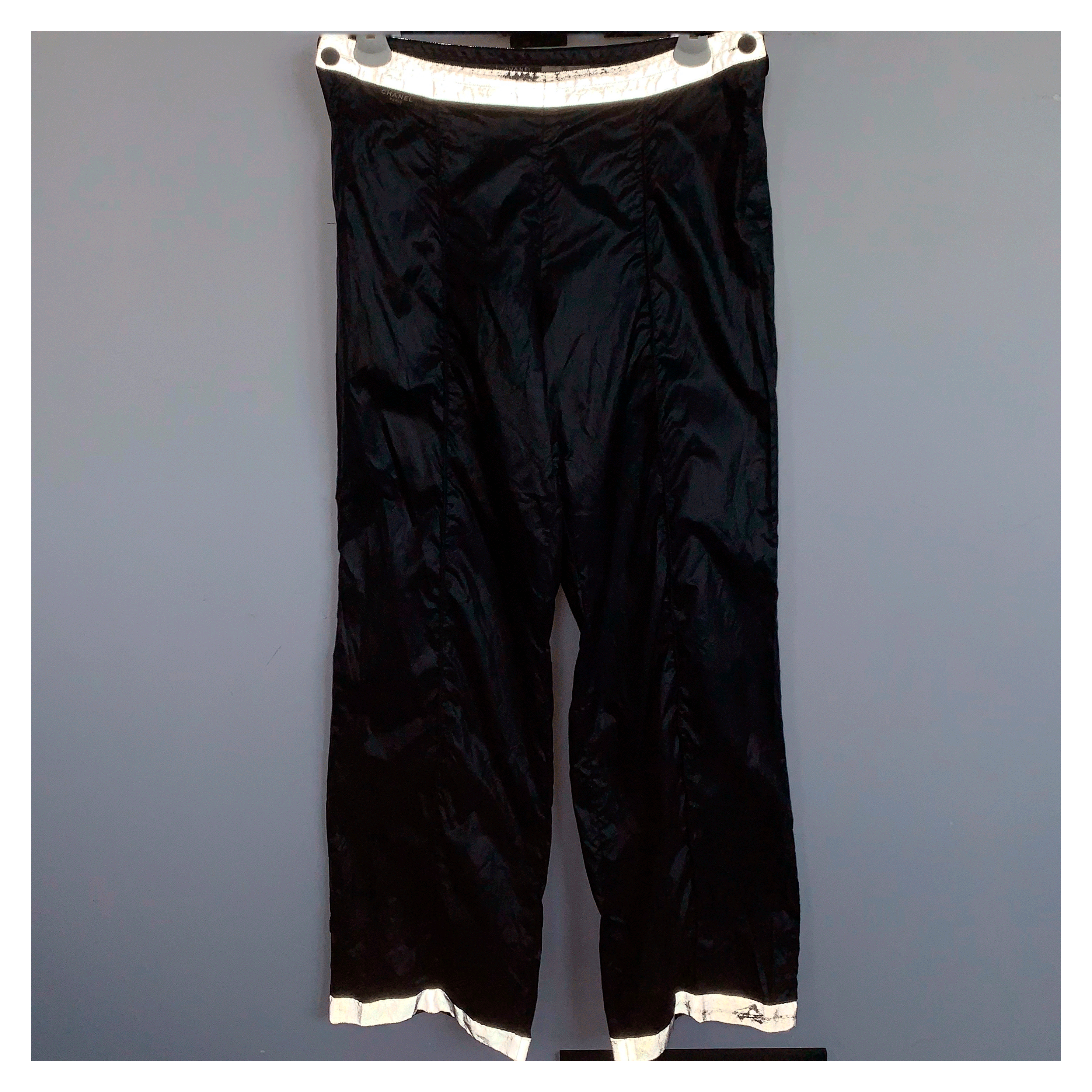 Chanel 🔴 CHANEL Pants Nylon Reflective Trousers CC Logo Blue Size US 30 / EU 46 - 1 Thumbnail