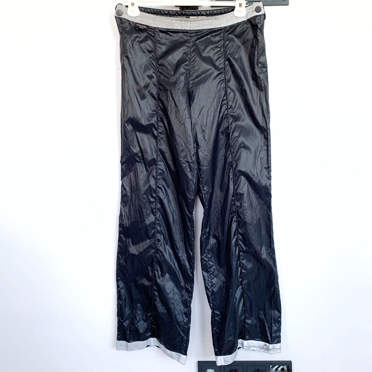 Chanel 🔴 CHANEL Pants Nylon Reflective Trousers CC Logo Blue Size US 30 / EU 46 - 3 Thumbnail